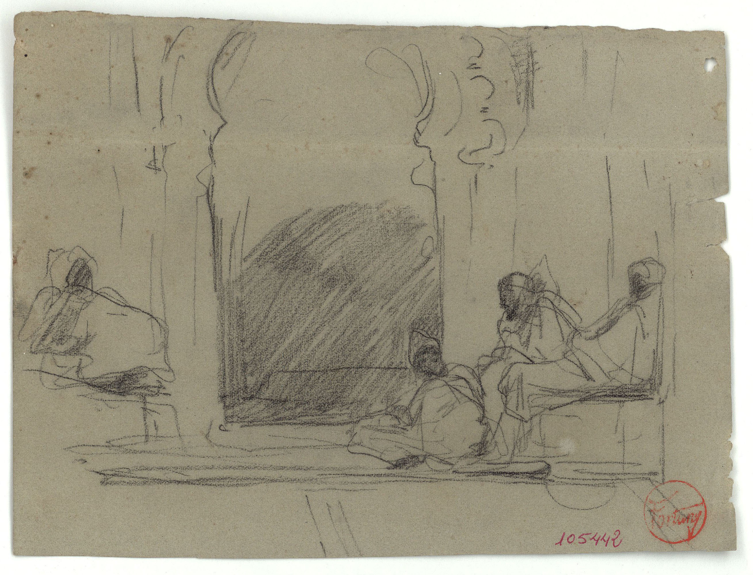 image for: Marià Fortuny - Marroquins i edifici d&#039;estil musulmà - Cap a 1860-1862