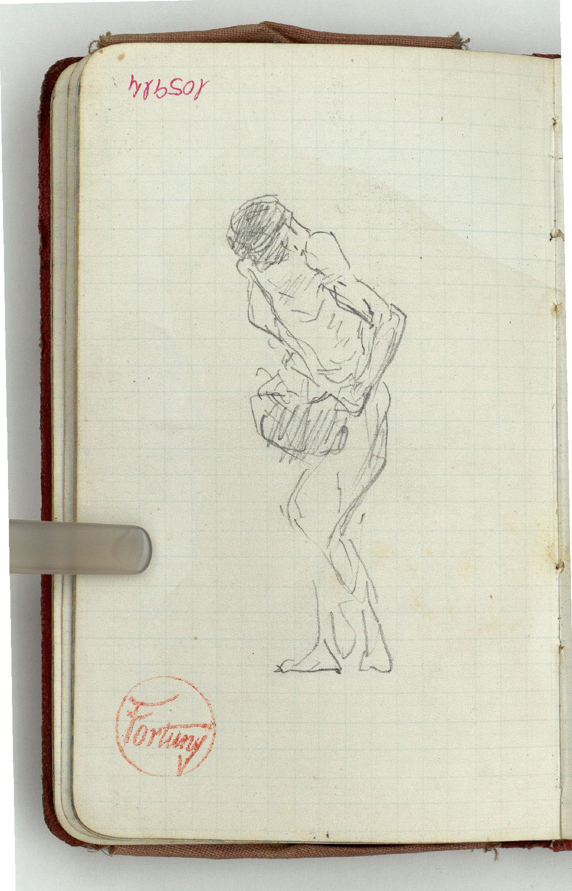 image for: Marià Fortuny - Estudi per a l&#039;aquarel·la «Home mig nu» - Cap a 1868-1872