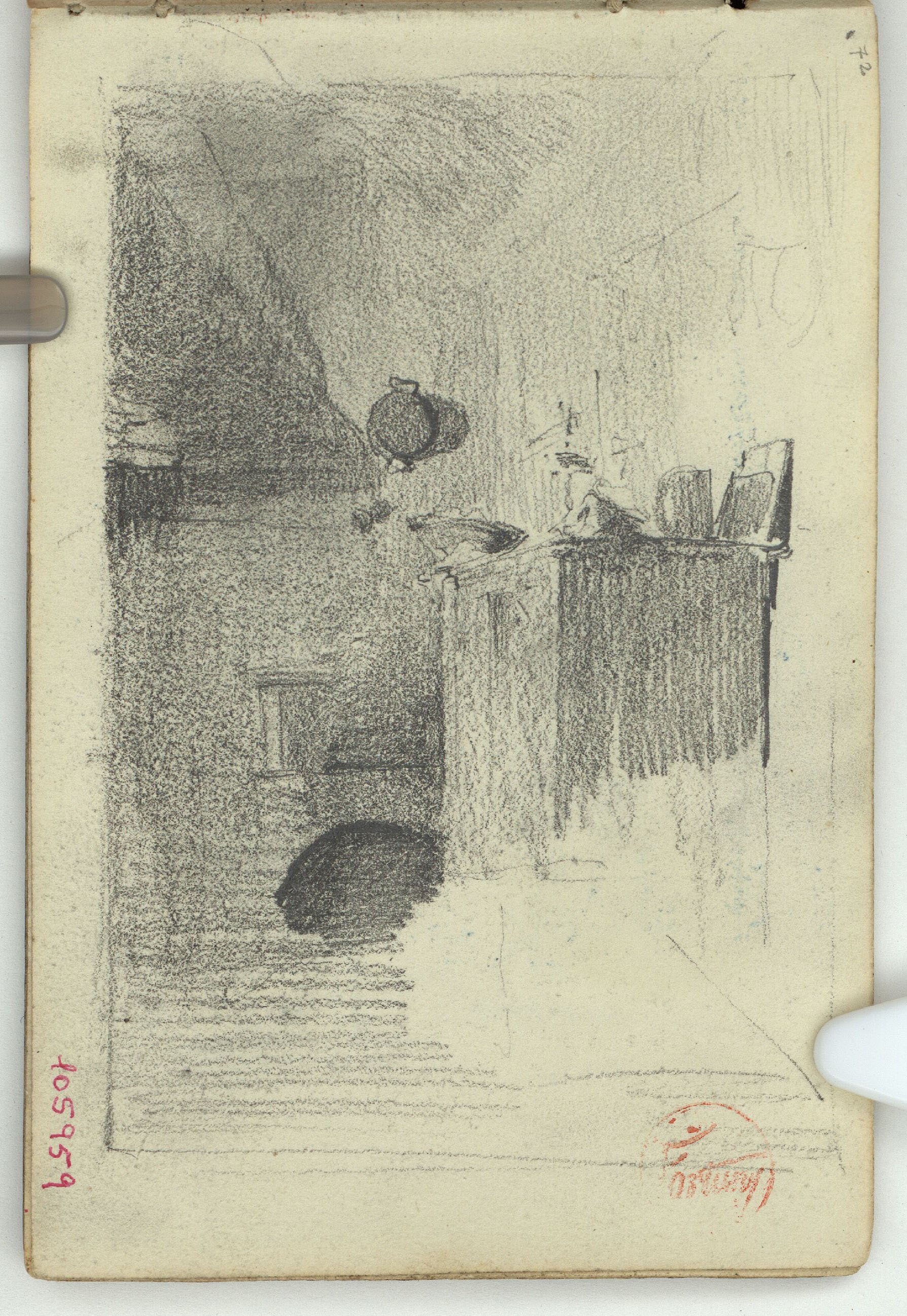 image for: Marià Fortuny - Interior de cuina (anvers) / Cariàtides (revers) - Cap a 1863-1866