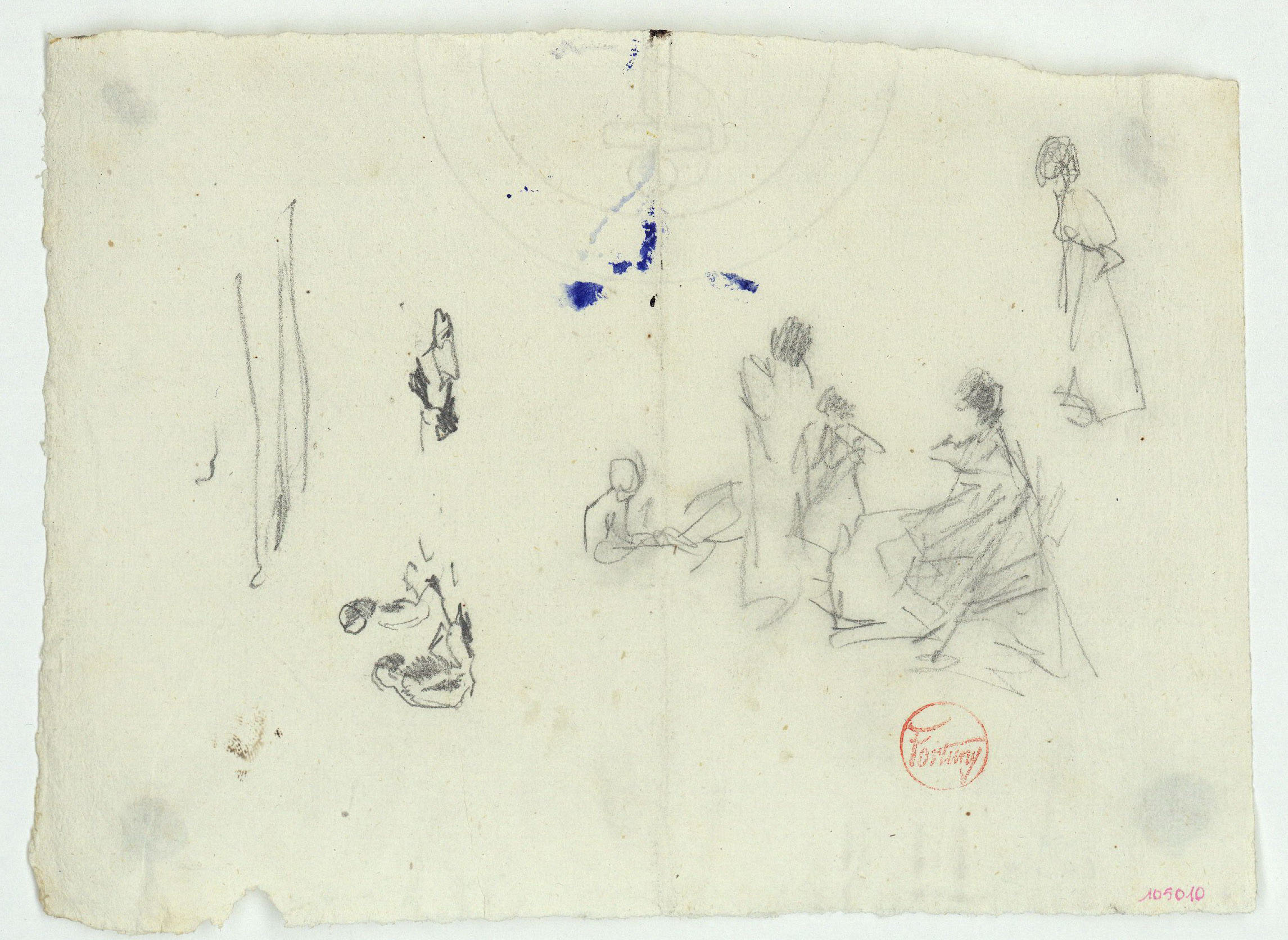 image for: Marià Fortuny - Estudi per al quadre «Platja de Portici» - Cap a 1874