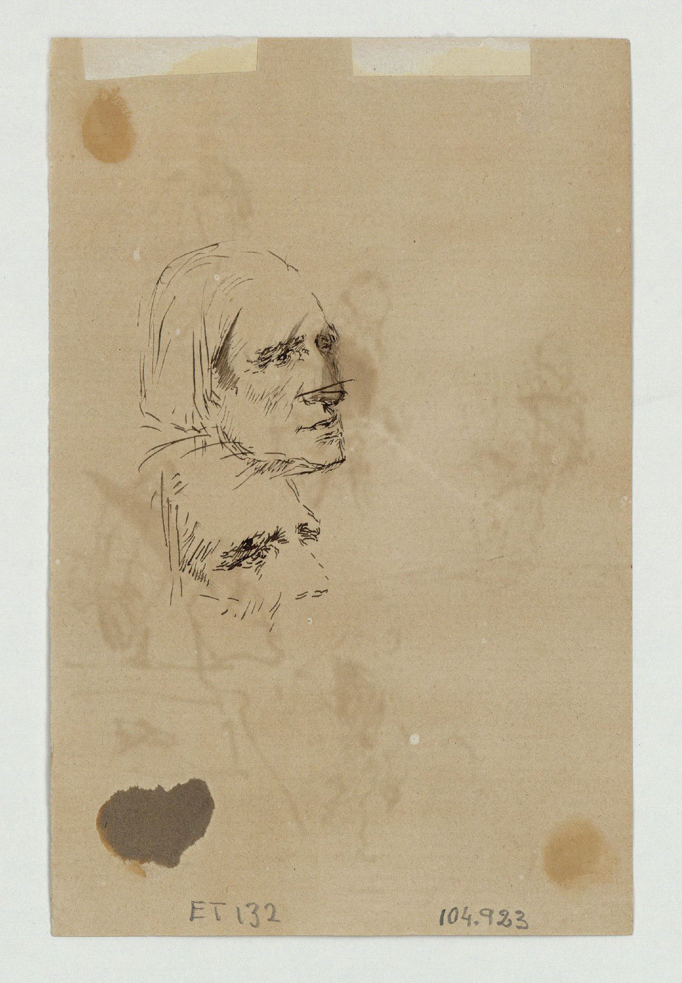 image for: Marià Fortuny - Estudi per al quadre «El jardí dels poetes» (anvers) / Estudi per al quadre «El jardí dels poetes» (revers) - Cap a 1871 [1]