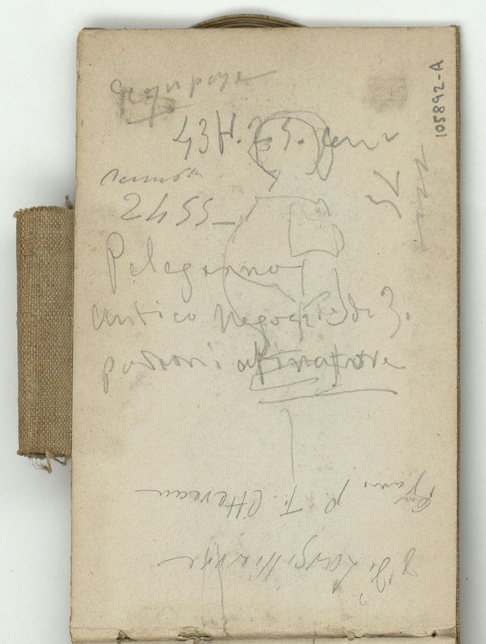 image for: Marià Fortuny - Croquis de figura - Cap a 1873