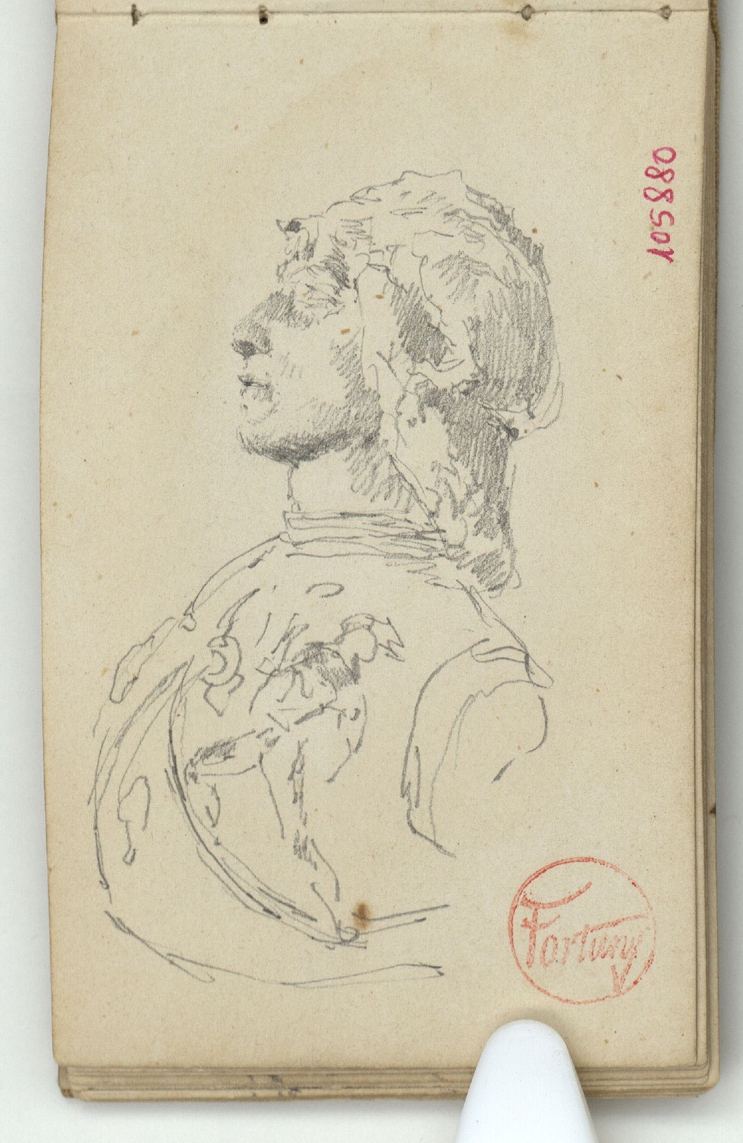 image for: Marià Fortuny - Bust escultòric d&#039;home jove - Cap a 1873