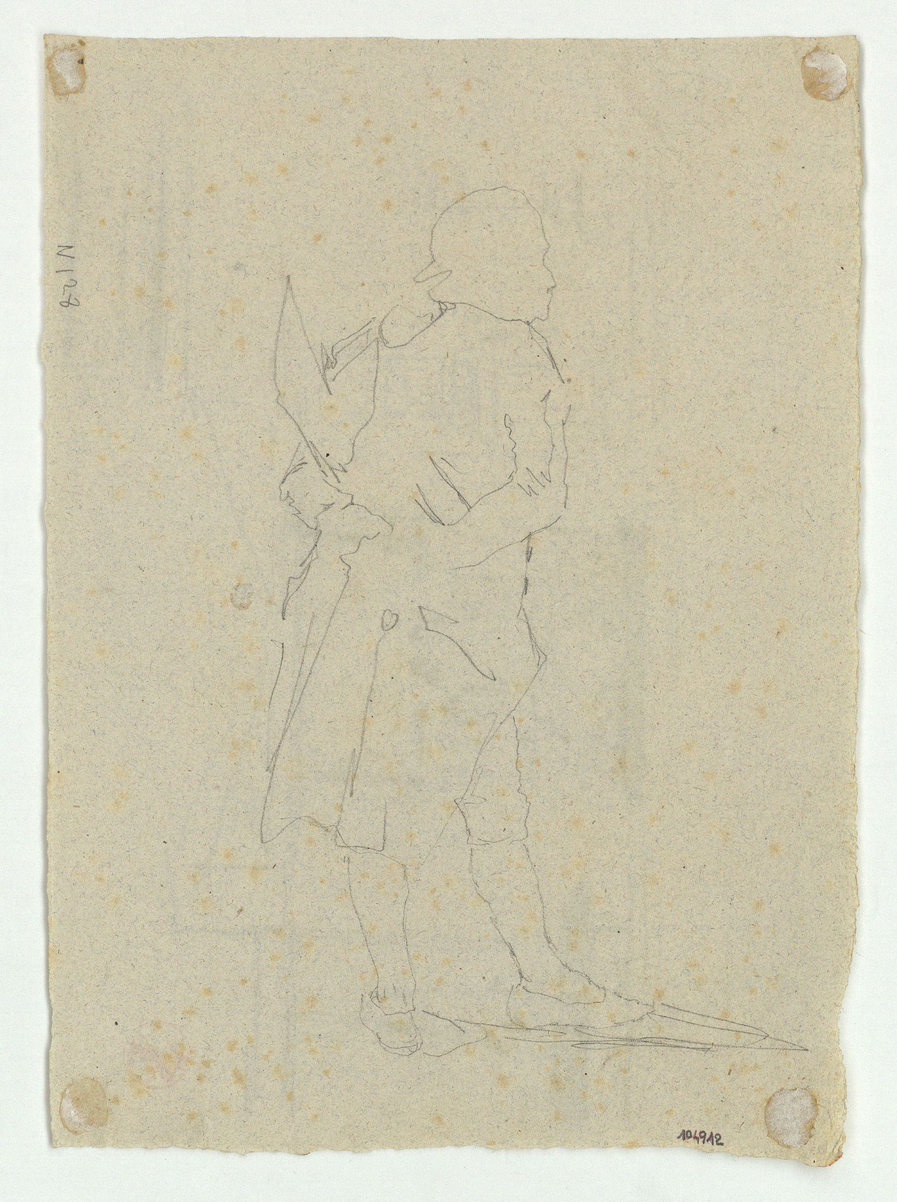 image for: Marià Fortuny - Ornamentació clàssica (anvers) / Estudi per al quadre «L&#039;elecció de la model» (revers) - Cap a 1863-1866 [1]