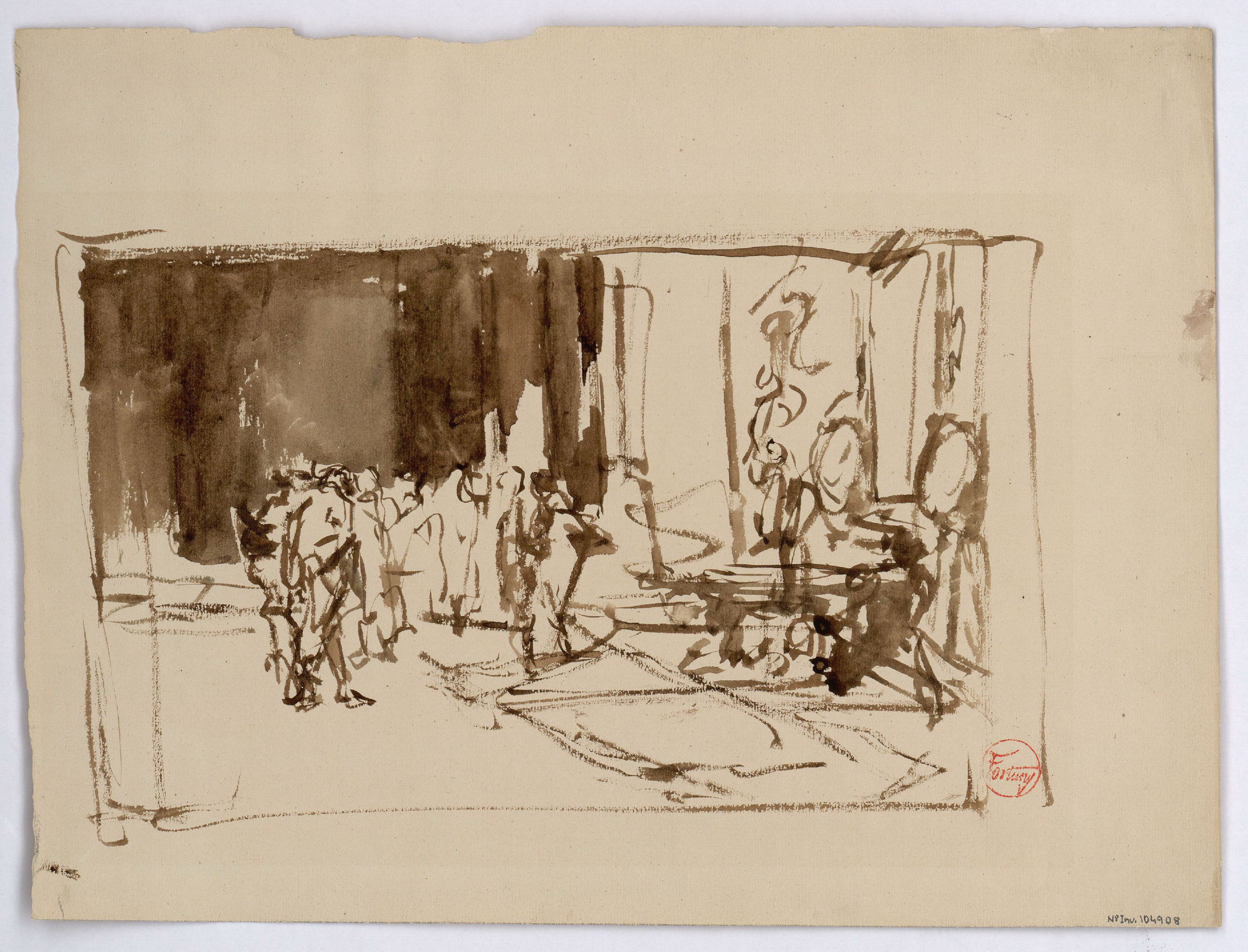 image for: Marià Fortuny - Estudi per al quadre «L&#039;elecció de la model» - Cap a 1868-1870