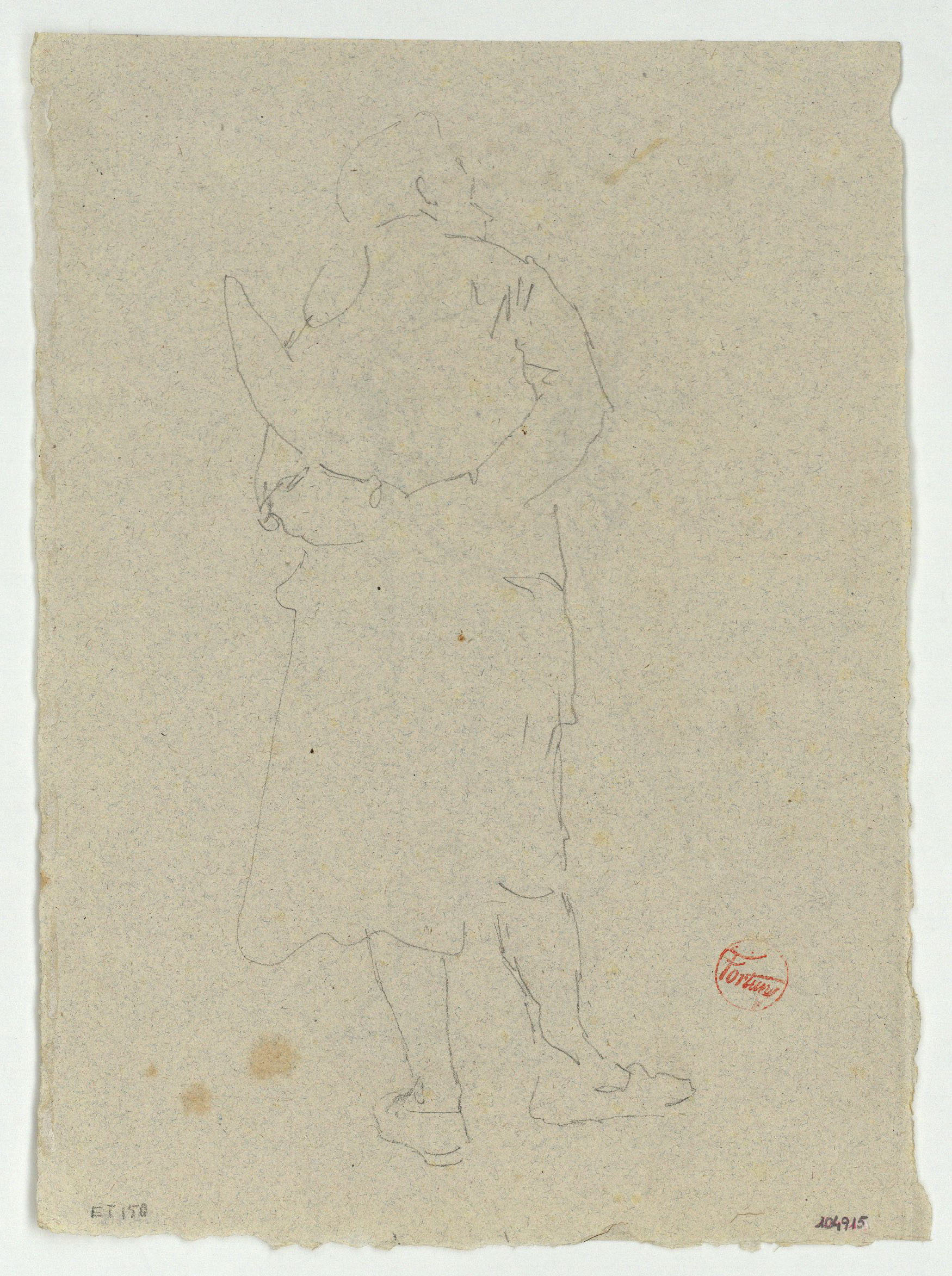 image for: Marià Fortuny - Estudi per al quadre «L&#039;elecció de la model» (anvers) / Estudi per al quadre «L&#039;elecció de la model» (revers) - Cap a 1868-1870