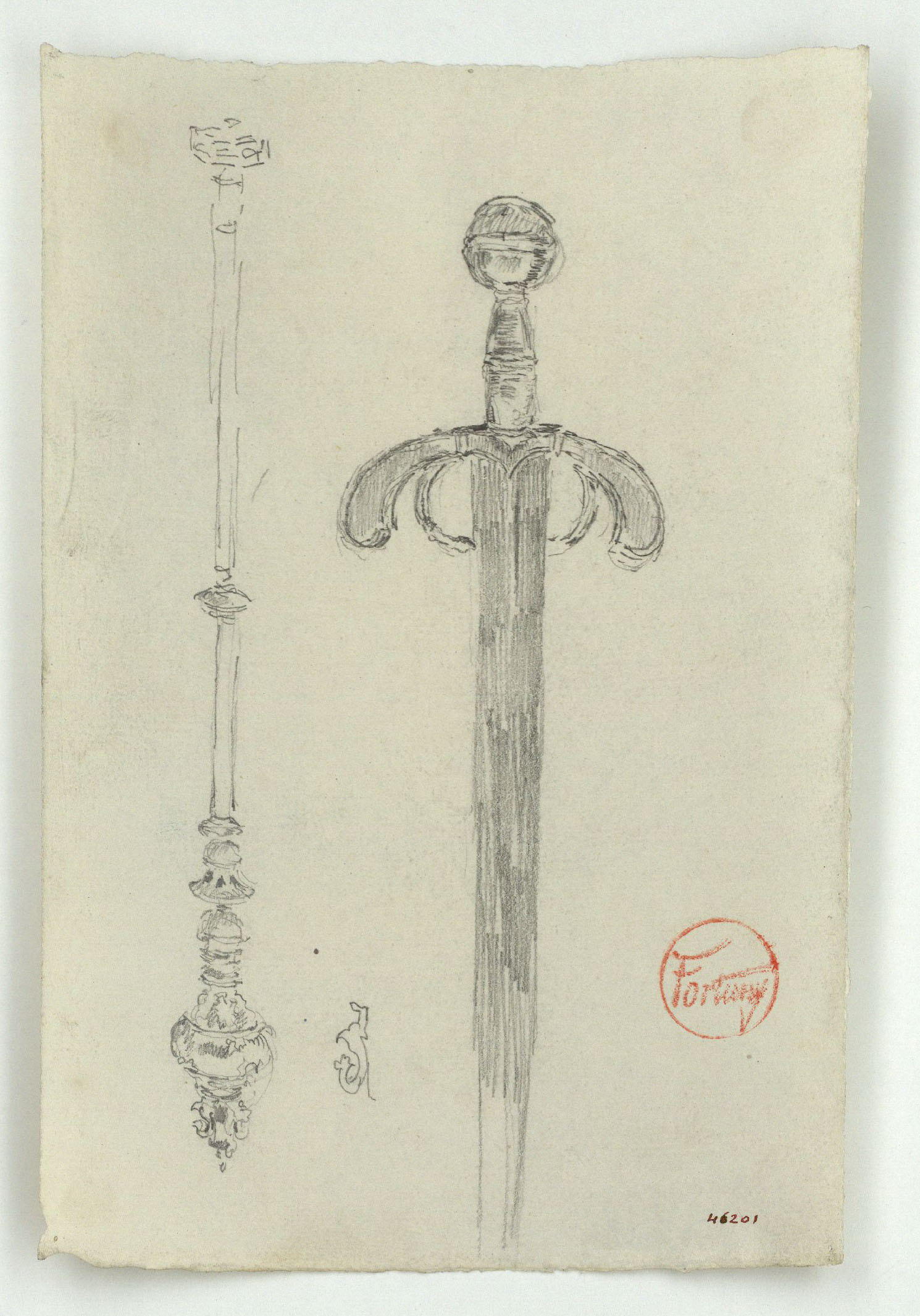 image for: Marià Fortuny - Ceptre d&#039;Isabel la Catòlica i espasa de Ferran el Catòlic - Cap a 1867-1872