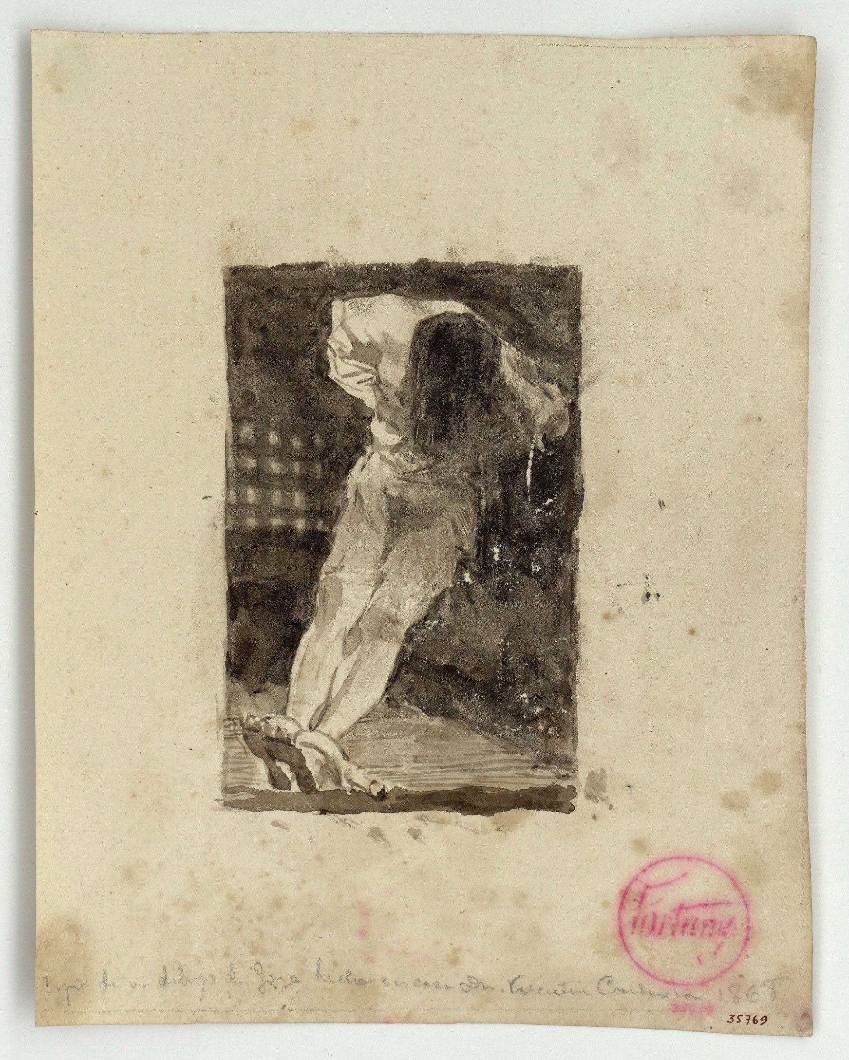 image for: Marià Fortuny - Presoner (còpia d&#039;un dibuix de Goya) - Cap a 1868