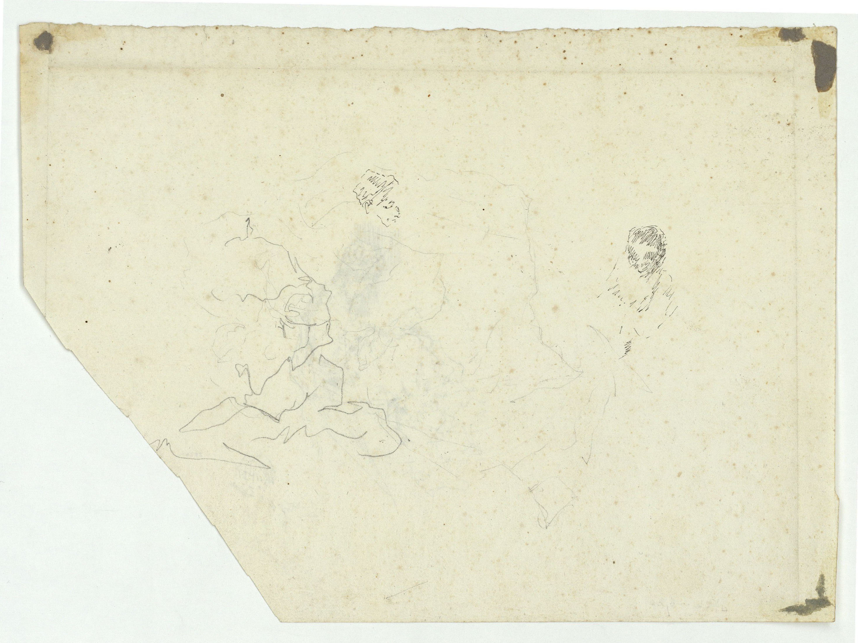 image for: Marià Fortuny - Estudi per al quadre «Platja de Portici» (anvers) / Estudi per al quadre «Platja de Portici» (revers) - Cap a 1874 [1]