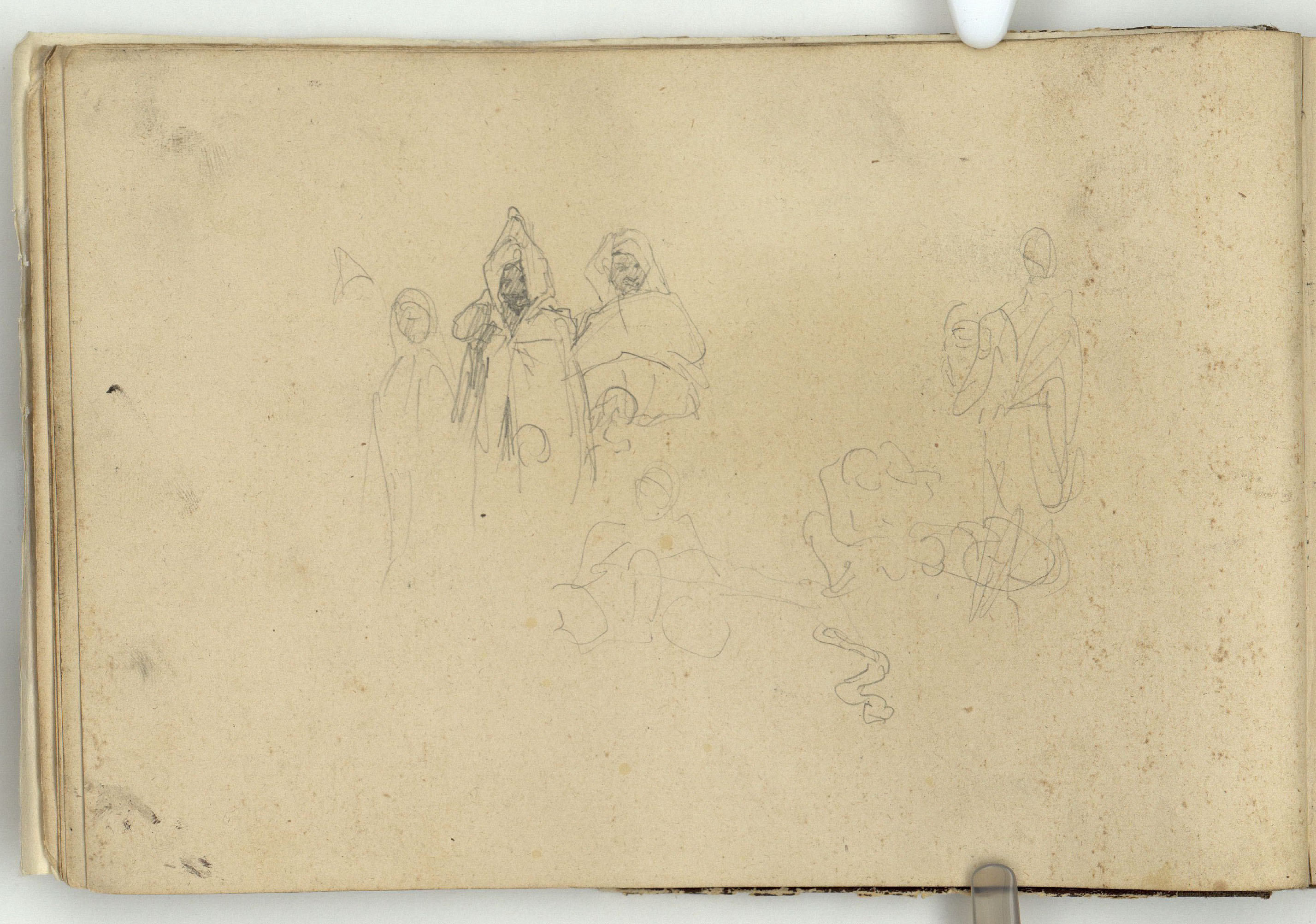 image for: Marià Fortuny - Estudi per a l&#039;aquarel·la «Vista de la ciutat de Tànger des del soc» - Cap a 1862