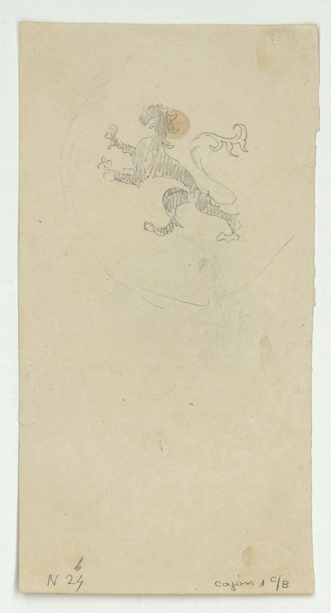 image for: Marià Fortuny - Bust escultòric d&#039;un papa (anvers) / Lleó heràldic (revers) - Cap a 1863-1867 [1]