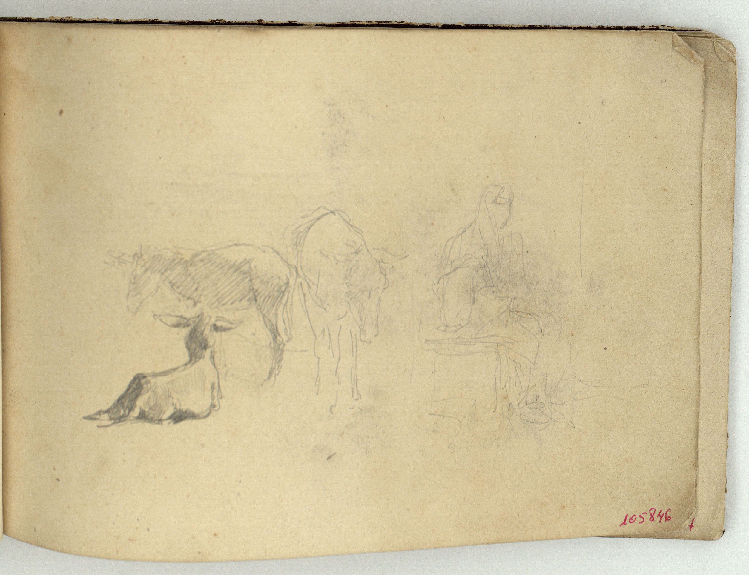 image for: Marià Fortuny - Estudi per a l&#039;aquarel·la «Vista de la ciutat de Tànger des del soc» - Cap a 1862