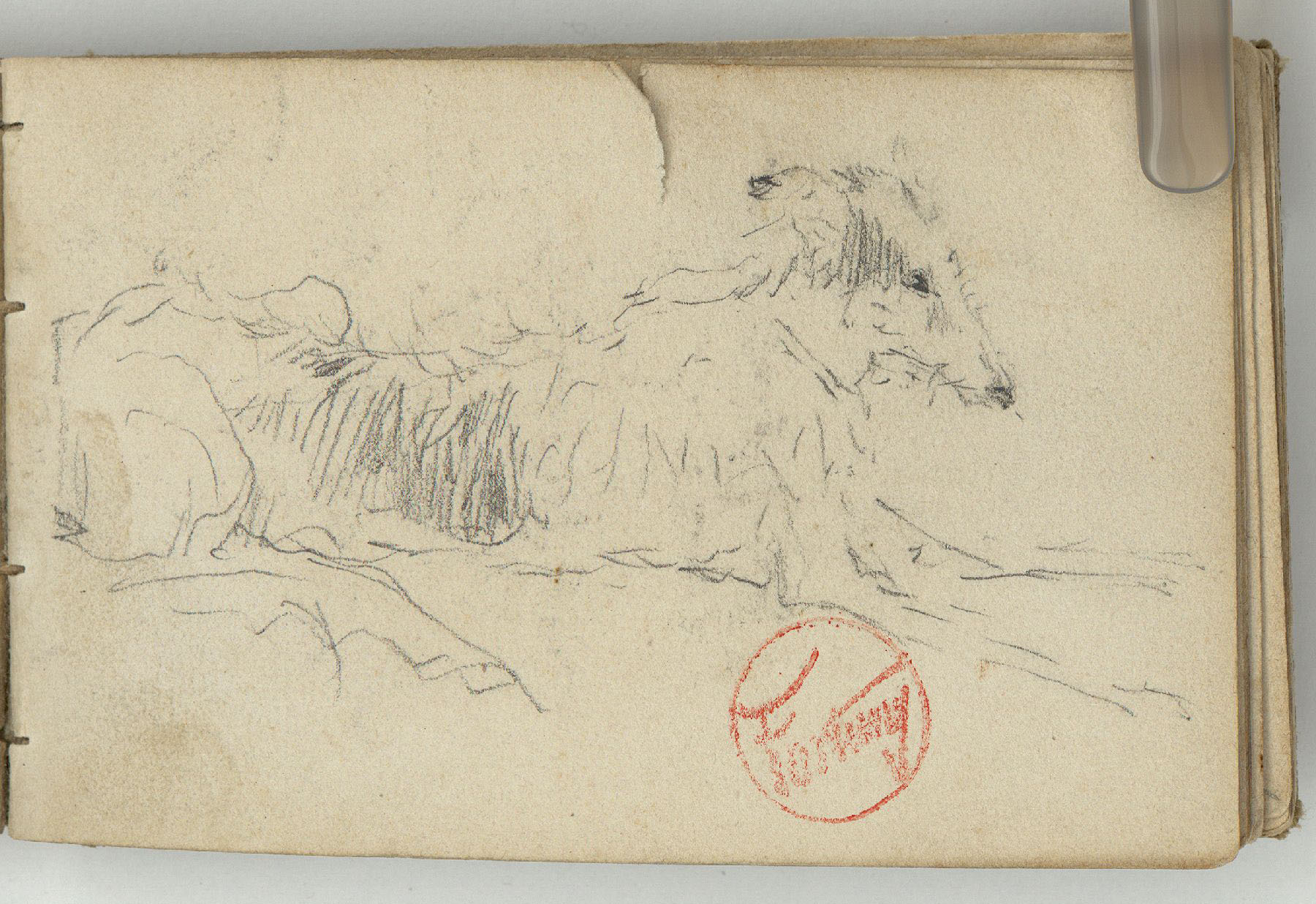 image for: Marià Fortuny - Estudi per a les aquarel·les «El venedor de tapissos» o «Amics fidels» - Cap a 1870