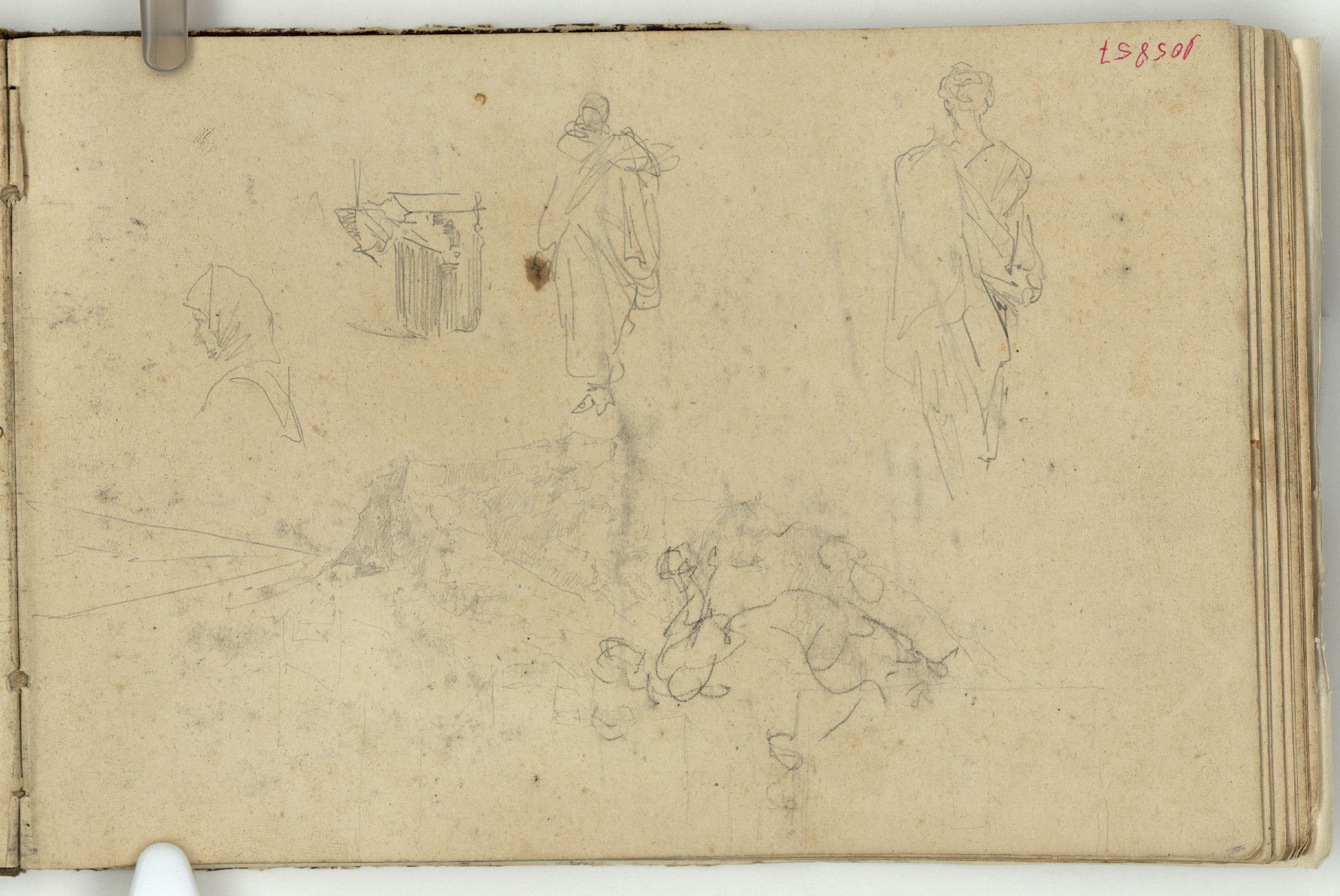 image for: Marià Fortuny - Marroquins i altres esbossos - Cap a 1862
