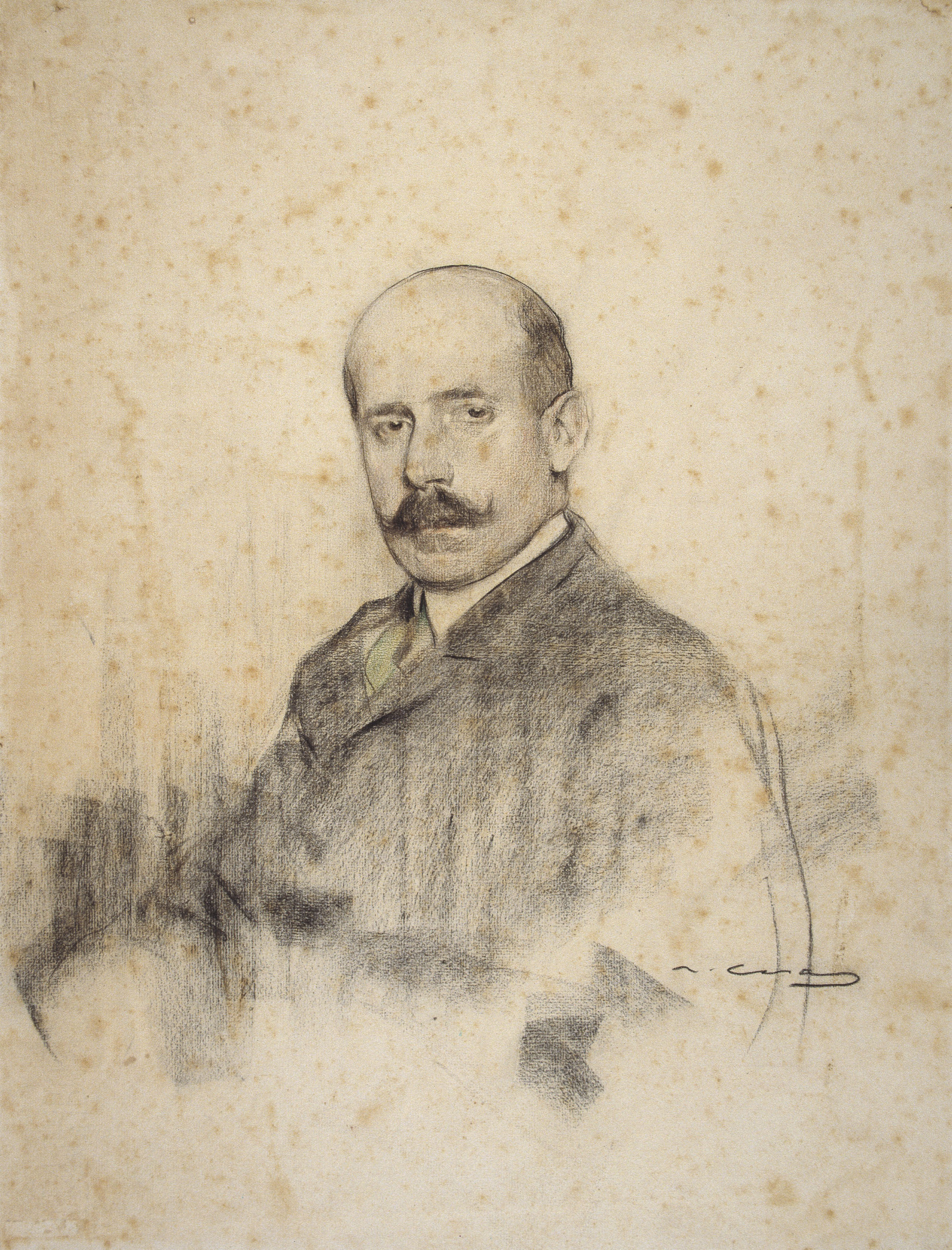 image for: Ramon Casas - Retrat d&#039;Ignacio Zuloaga - Cap a 1905