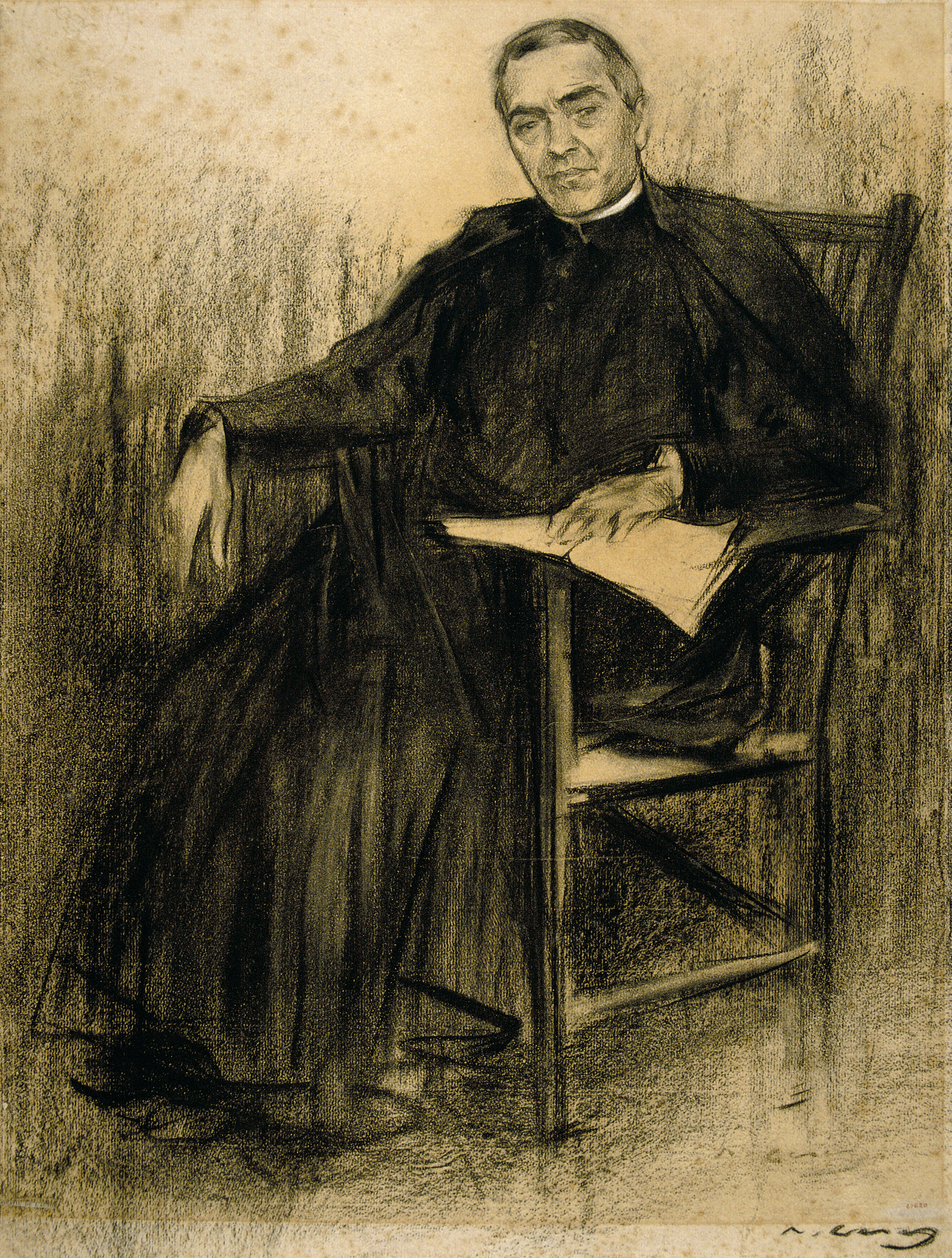 image for: Ramon Casas - Retrat de Jacint Verdaguer - Cap a 1901
