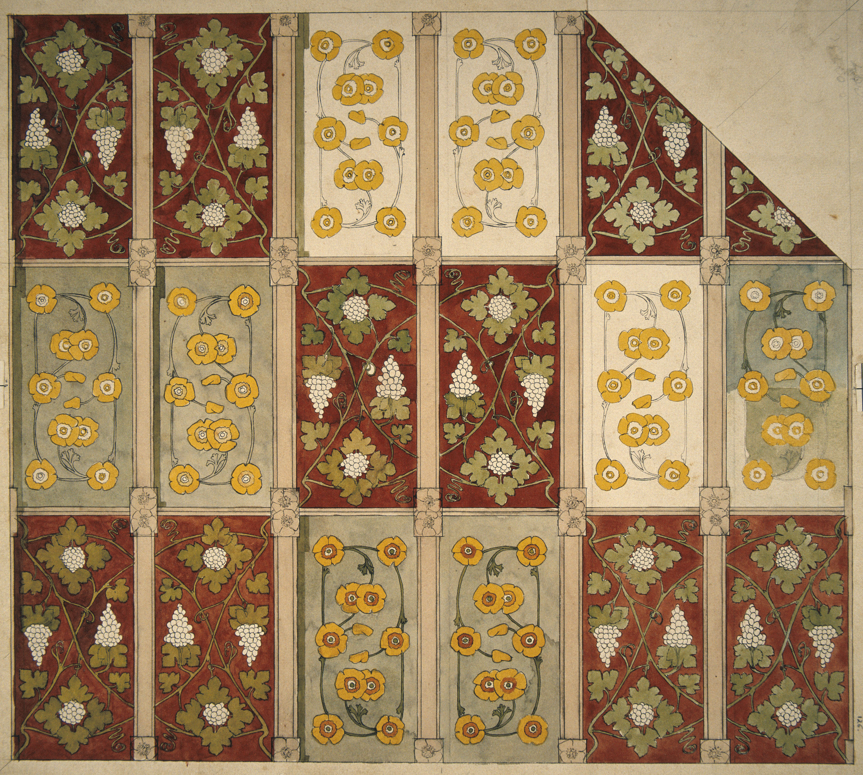 image for: Gaspar Homar - Motius ornamentals per a un sostre - Cap a 1905