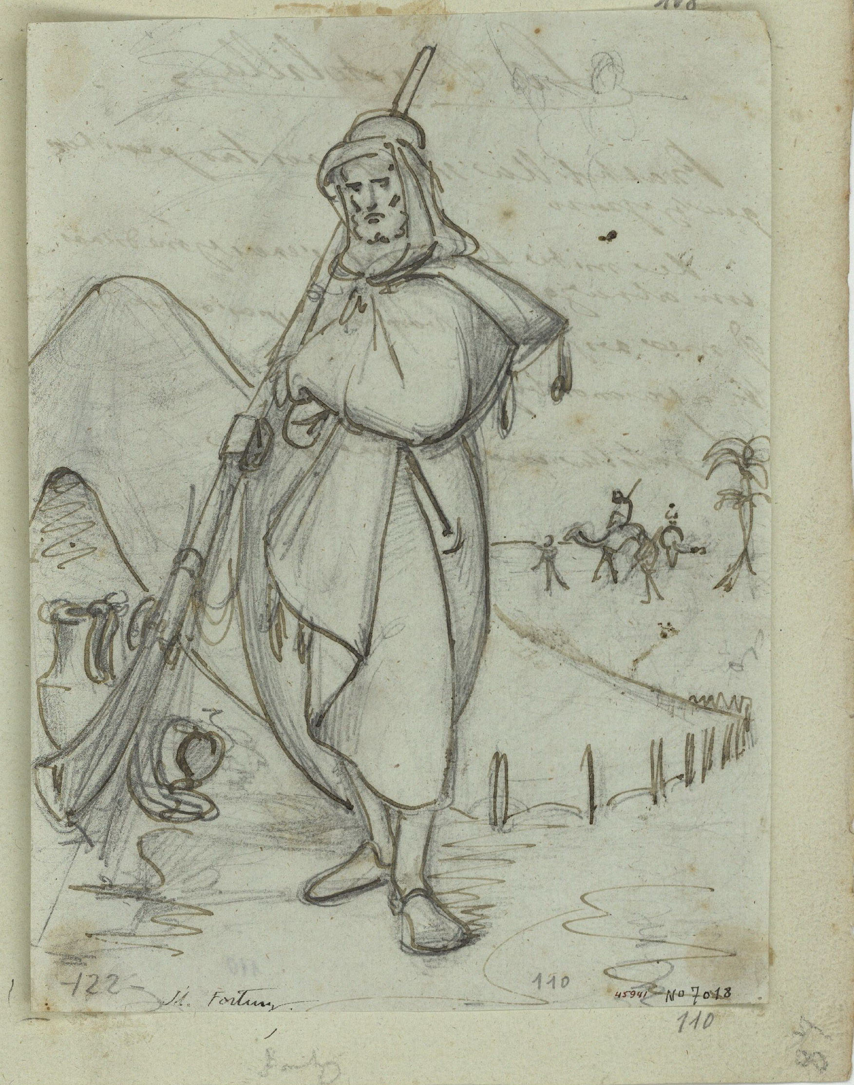 image for: Marià Fortuny - Estudi acadèmic de figura oriental - Cap a 1856-1858