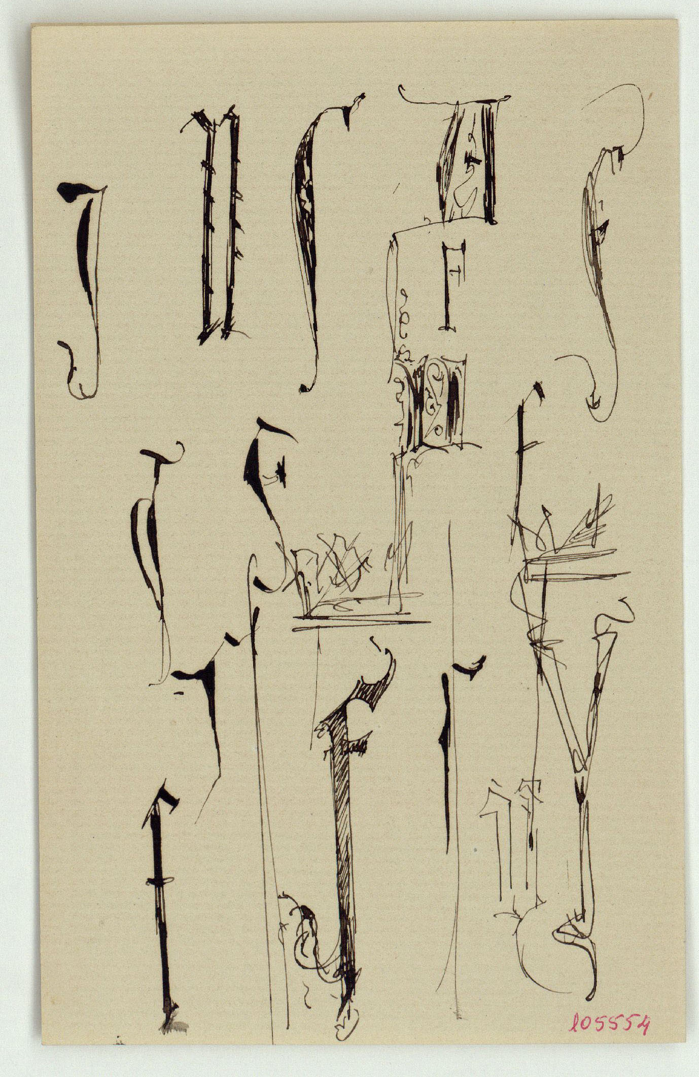 image for: Marià Fortuny - Lletres d&#039;estil gòtic - Cap a 1867-1872