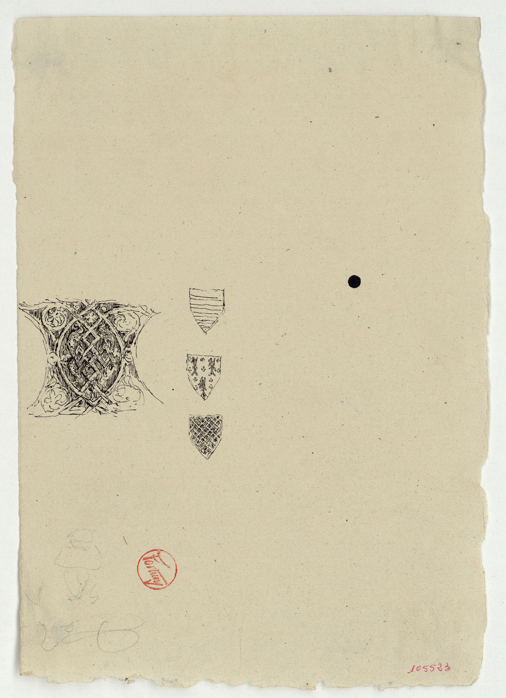 image for: Marià Fortuny - Escuts nobiliaris i motiu ornamental - Cap a 1867-1870