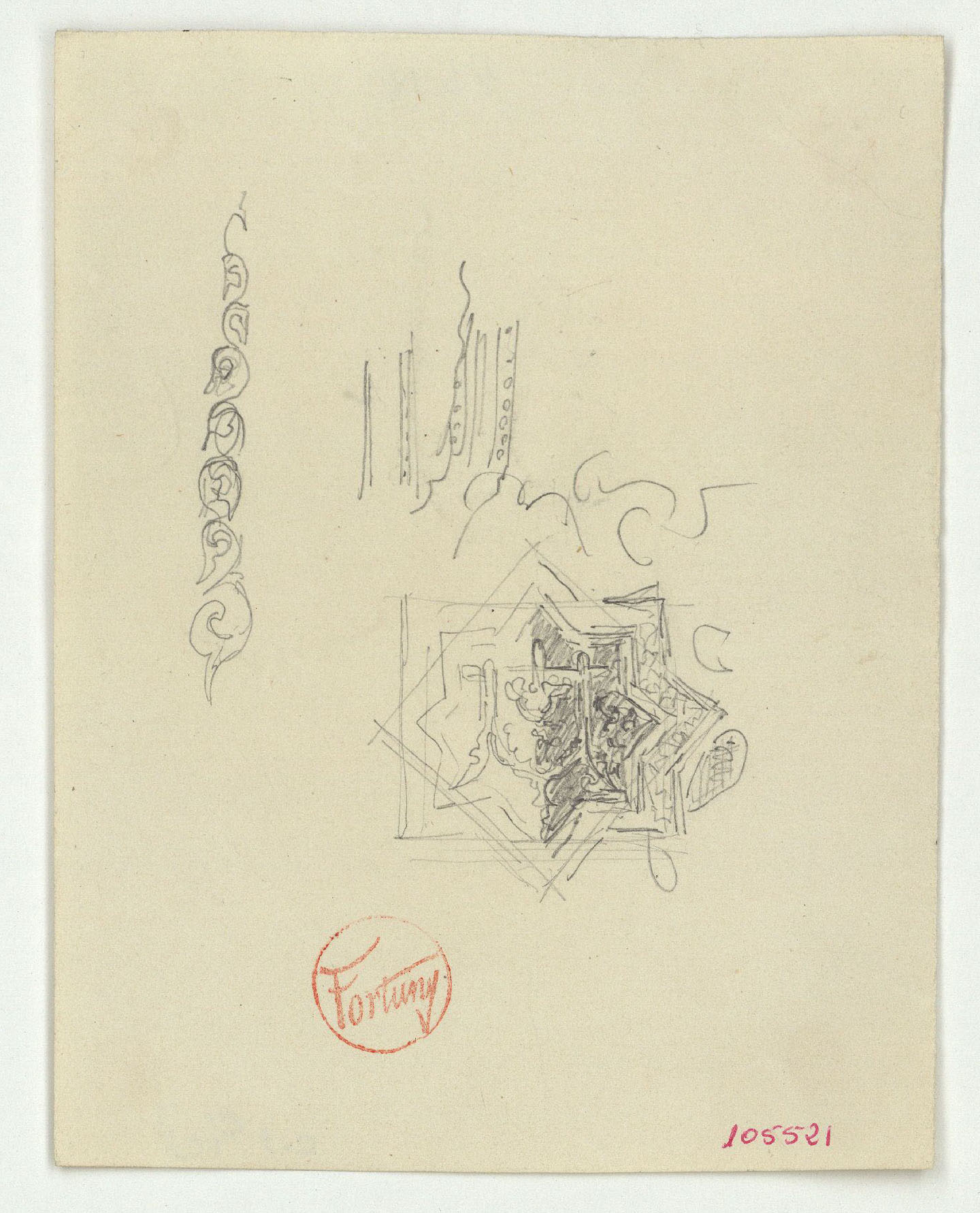 image for: Marià Fortuny - Motiu ornamental d&#039;estil musulmà - Cap a 1870-1872