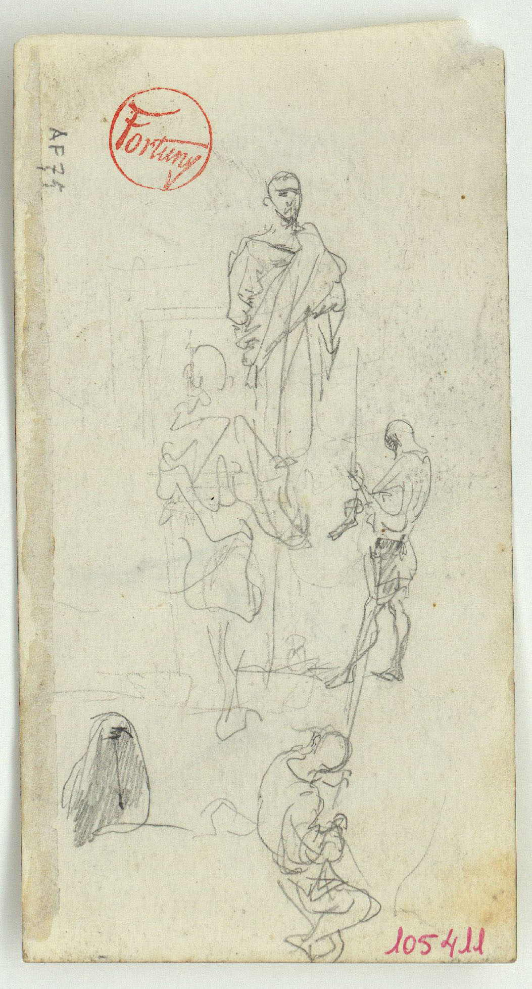 image for: Marià Fortuny - Marroquins (anvers) / Cavalls (revers) - Cap a 1860-1862