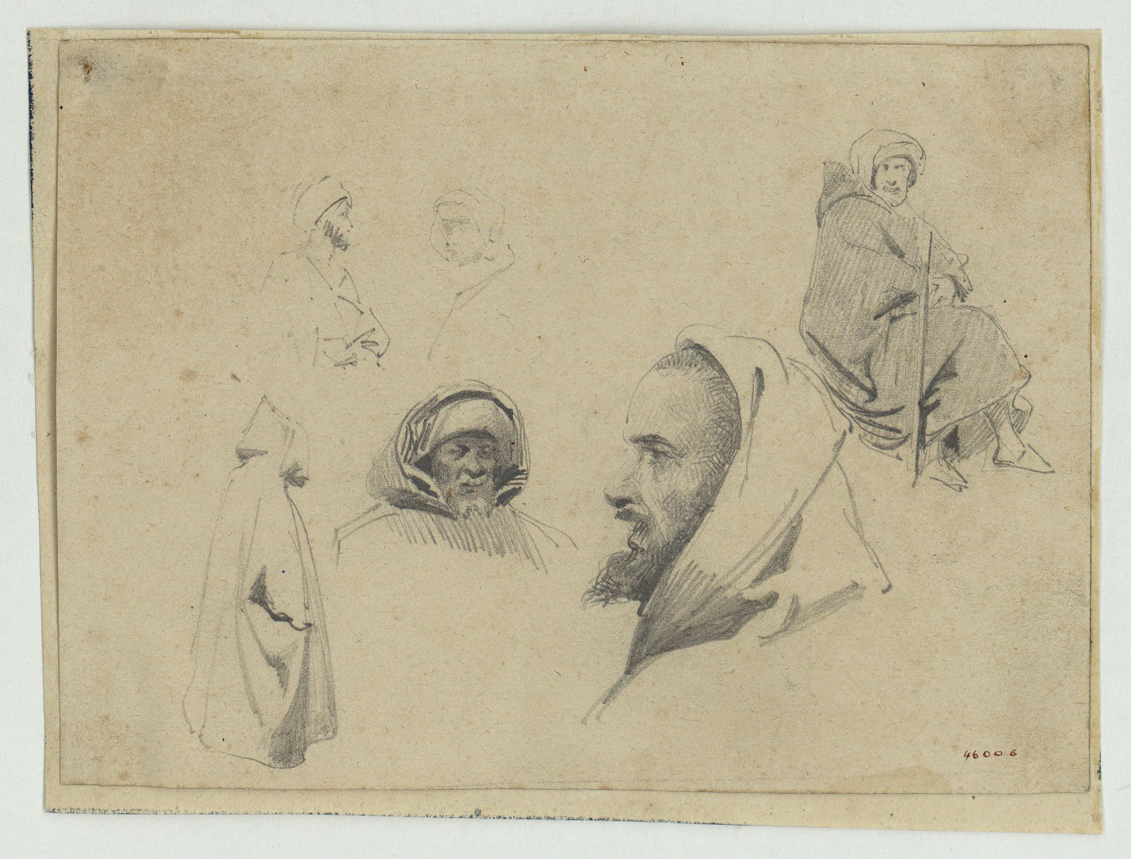 image for: Marià Fortuny - Estudi de marroquins - Cap a 1860-1862