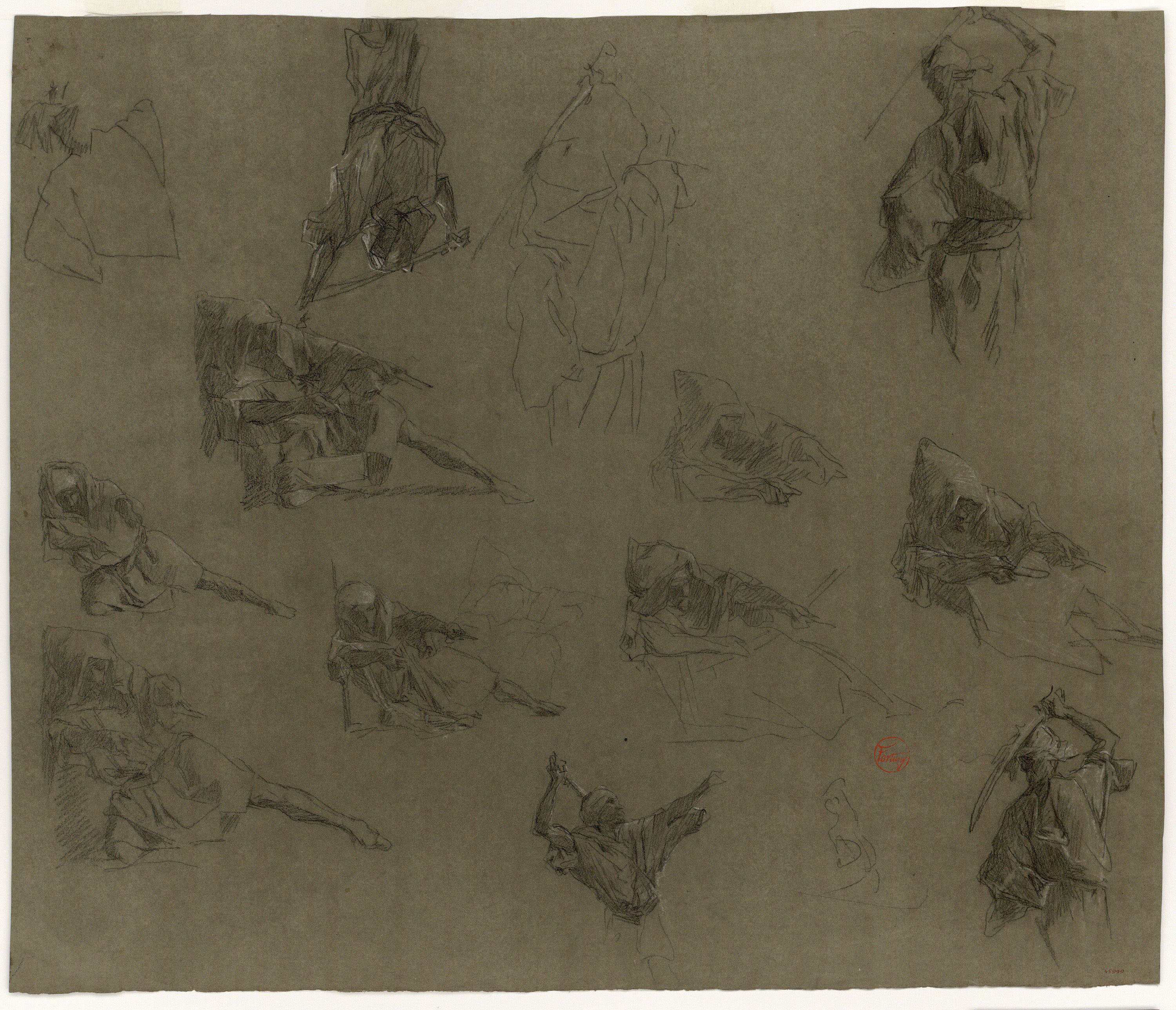 image for: Marià Fortuny - Guerrers marroquins. Estudi per al quadre «La batalla de Tetuan» - Cap a 1860-1862
