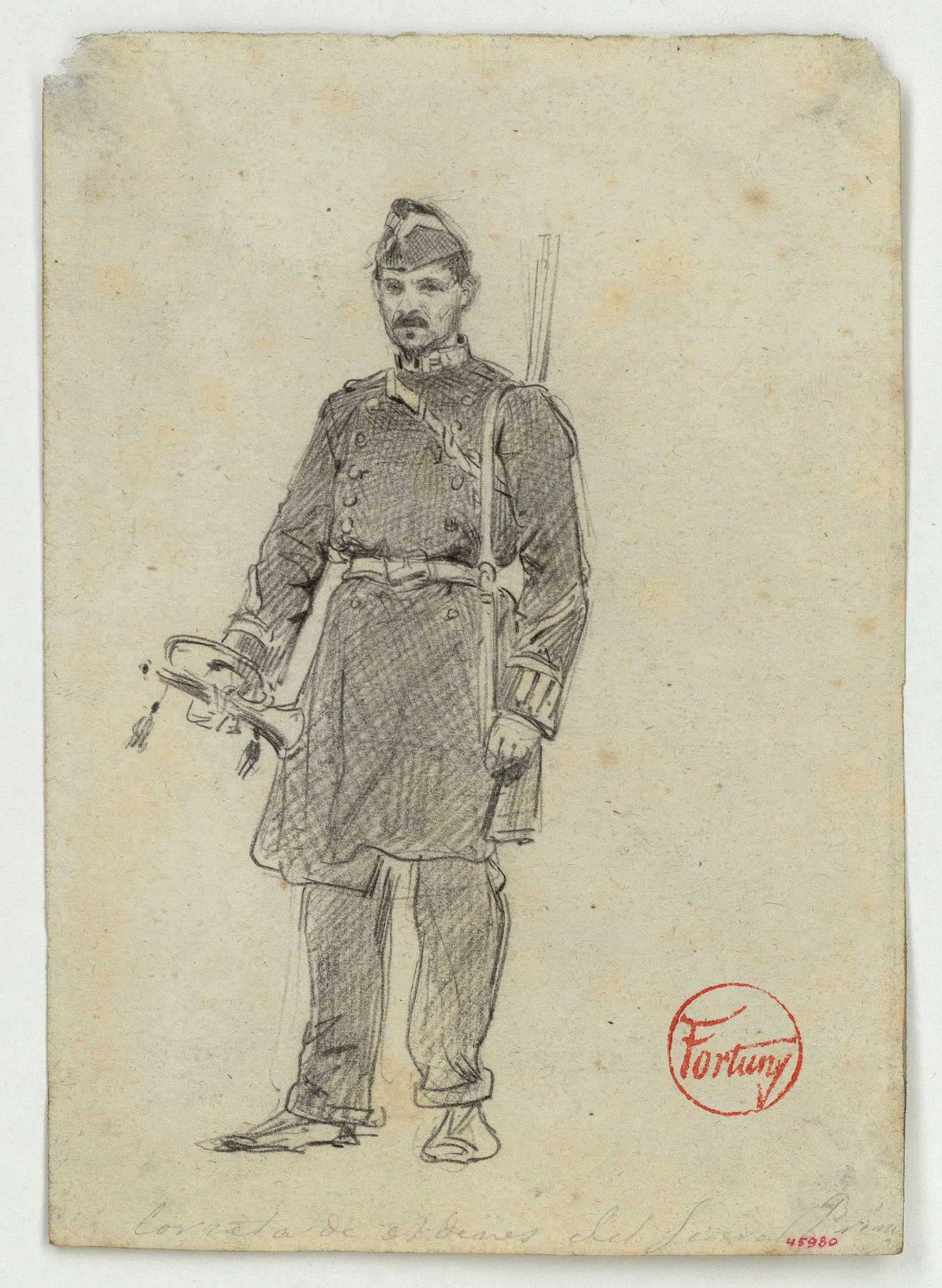 image for: Marià Fortuny - Corneta de órdenes del general Prim - Cap a 1860