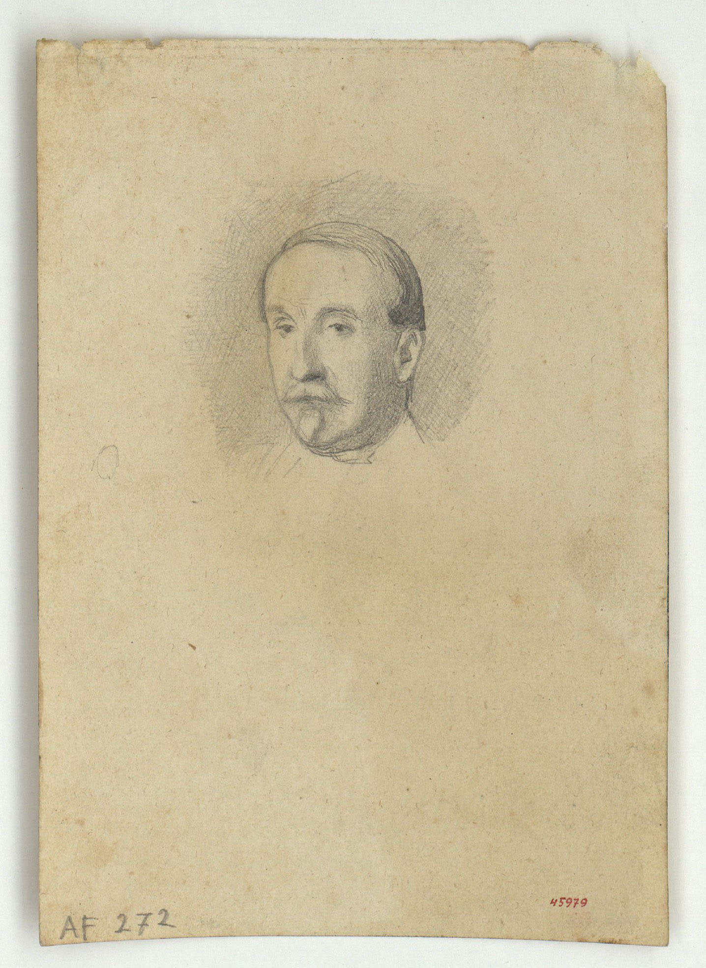 image for: Marià Fortuny - Cap masculí (anvers) / Braç amb una espasa (revers) - Cap a 1860-1862
