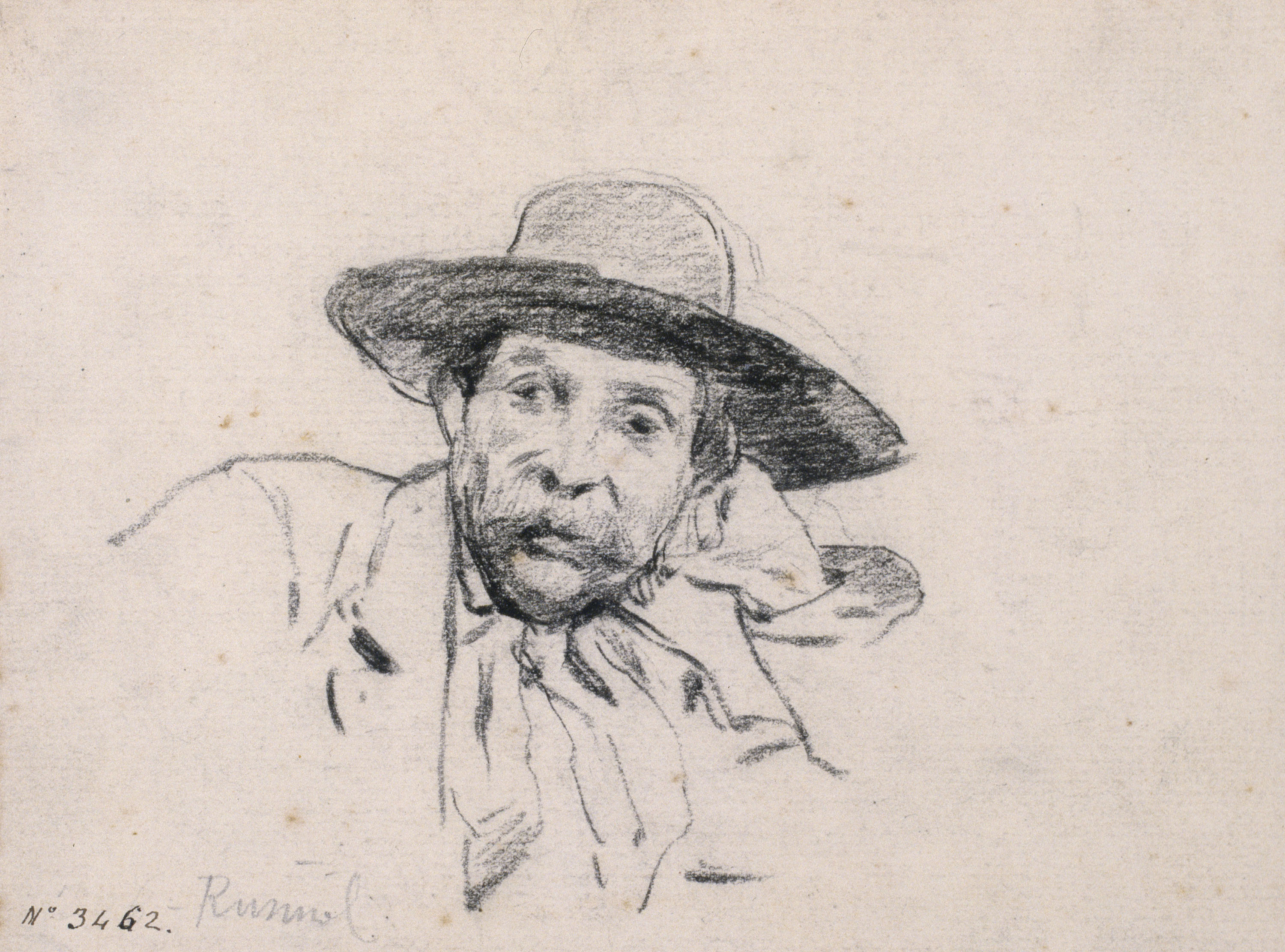 image for: Santiago Rusiñol - Estudi de cap masculí - Cap a 1880-1885