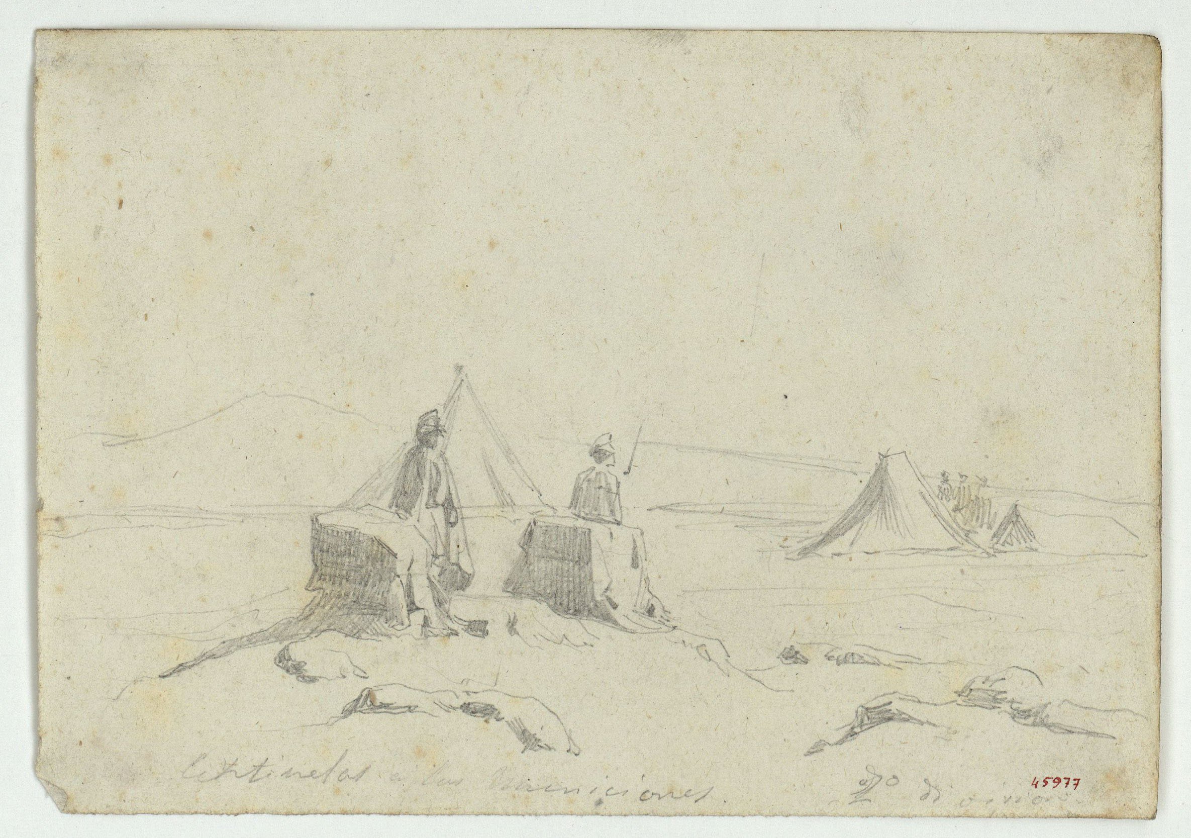 image for: Marià Fortuny - Centinelas a las municiones - Cap a 1860-1862