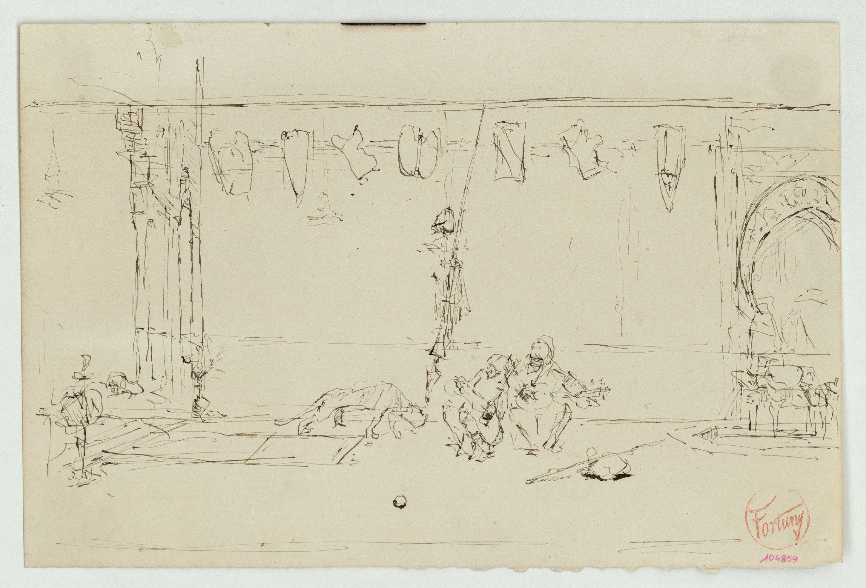 image for: Marià Fortuny - Estudi per al quadre «Músics àrabs» - Cap a 1872