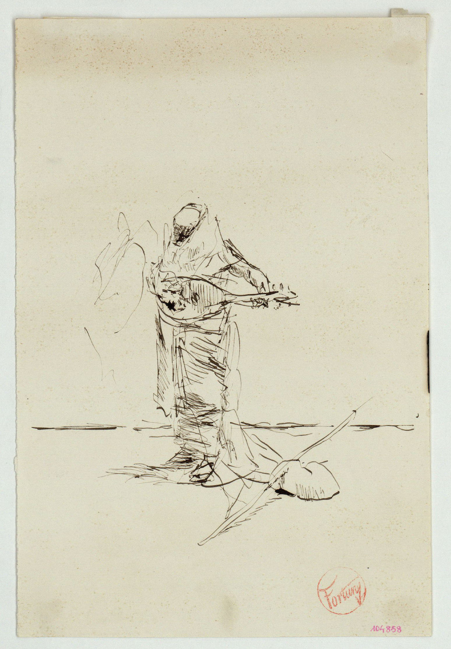 image for: Marià Fortuny - Estudi per al quadre «Músics àrabs» - Cap a 1872