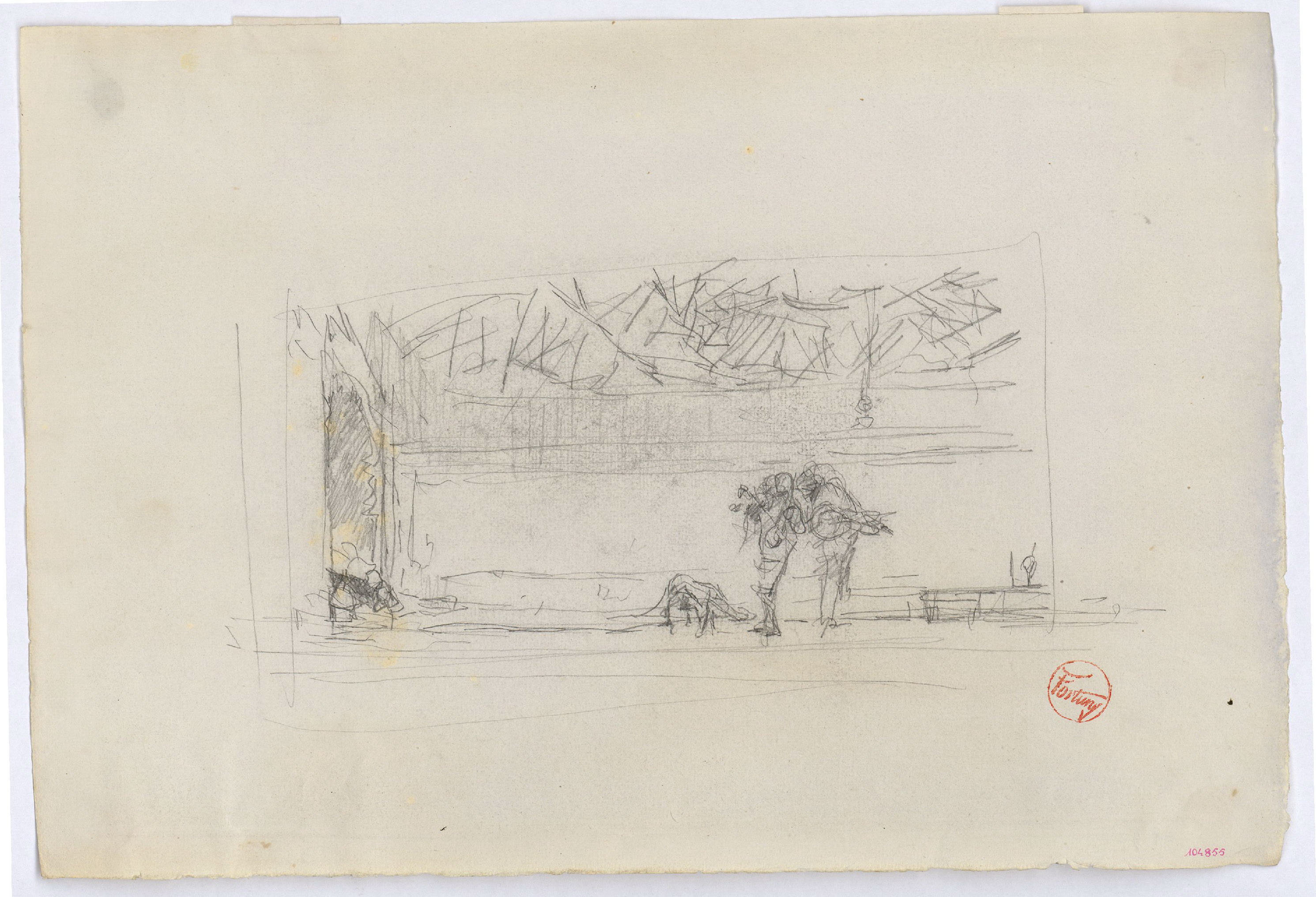 image for: Marià Fortuny - Estudi per al quadre «Músics àrabs» - Cap a 1872