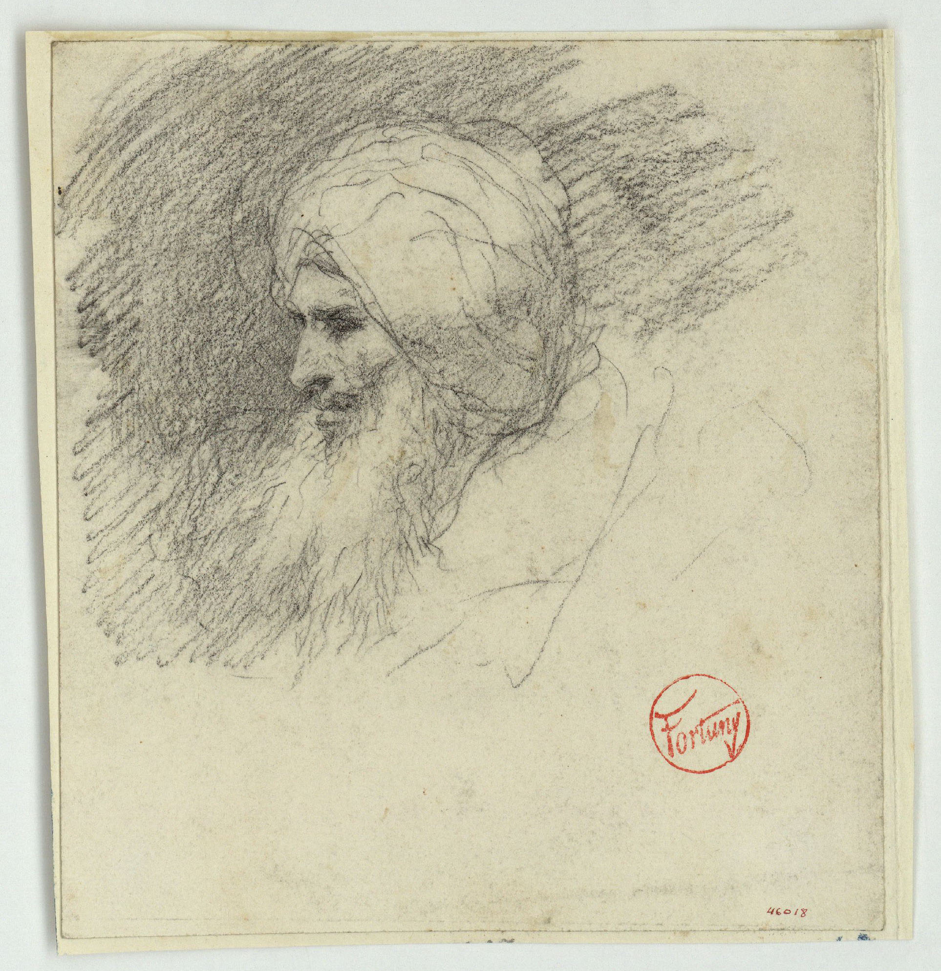 image for: Marià Fortuny - Cap de marroquí - Cap a 1860-1862