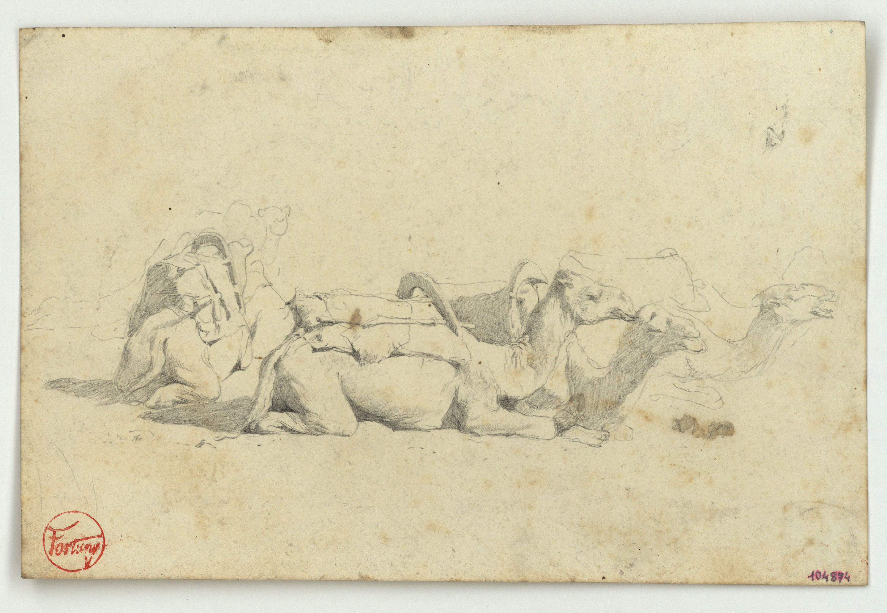 image for: Marià Fortuny - Estudi per a l&#039;aquarel·la «El cameller» - Cap a 1862-1865