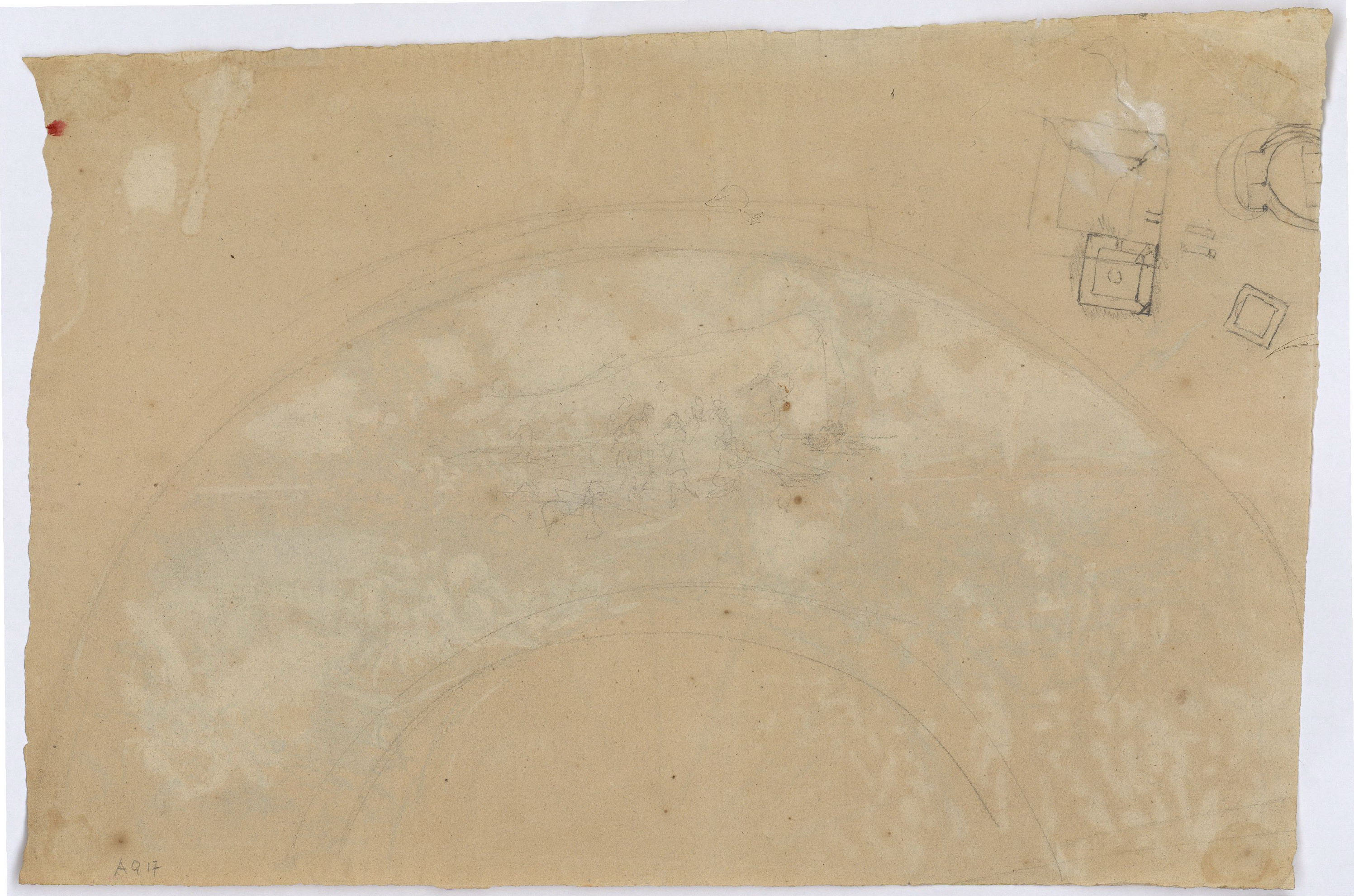 image for: Marià Fortuny - Estudi per a un ventall amb escena galant (anvers) / Estudi per a un ventall amb escena galant (revers) - Cap a 1870 [1]