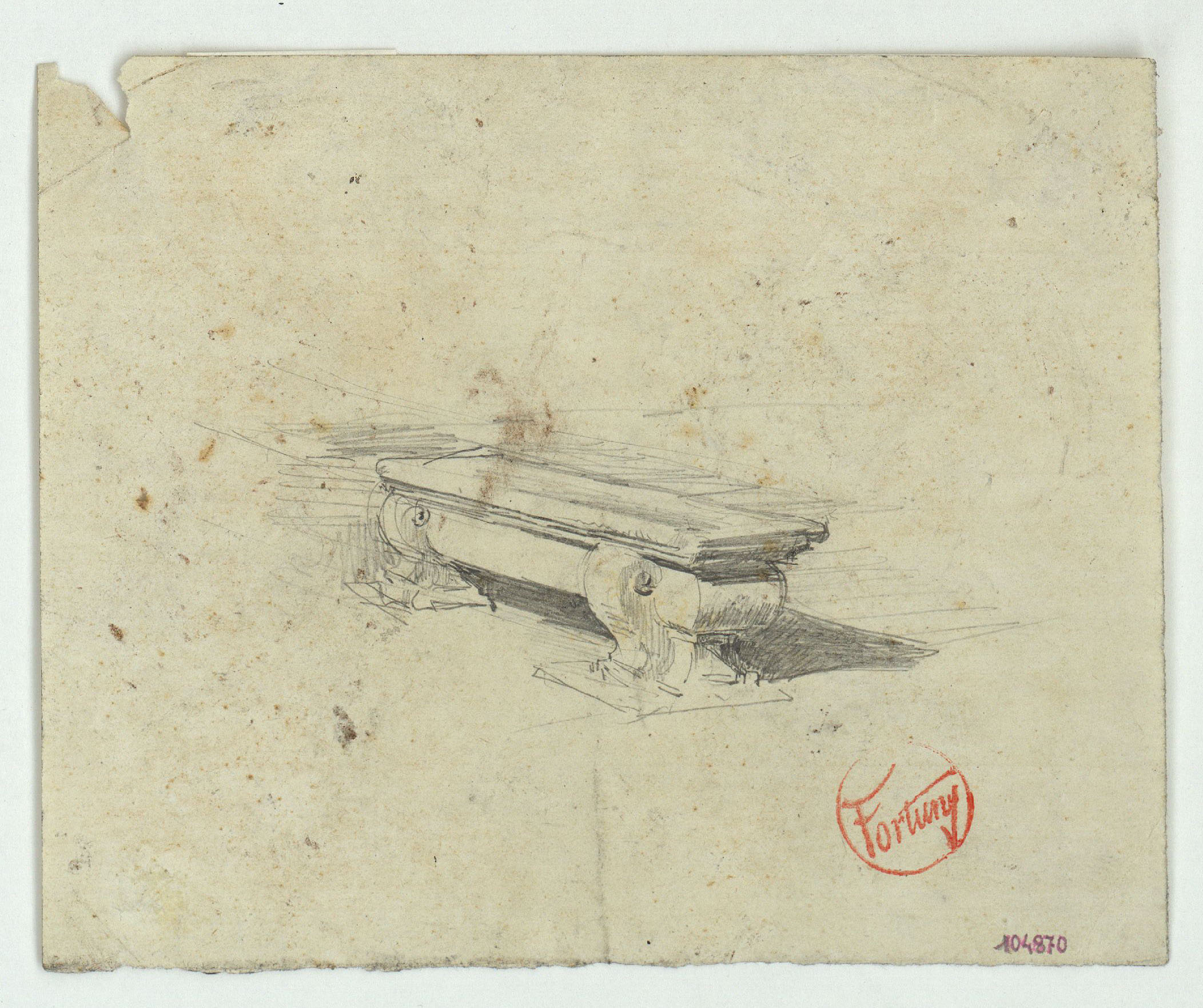 image for: Marià Fortuny - Estudi per a l&#039;aquarel·la «Mascarada» - Cap a 1868-1870