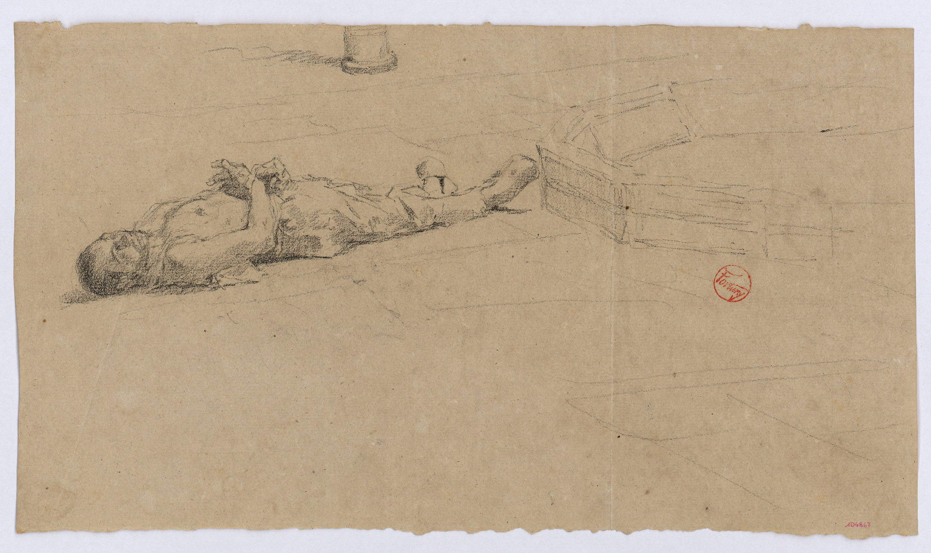 image for: Marià Fortuny - Estudi per al quadre «La matança dels Abenserraigs» - Cap a 1870