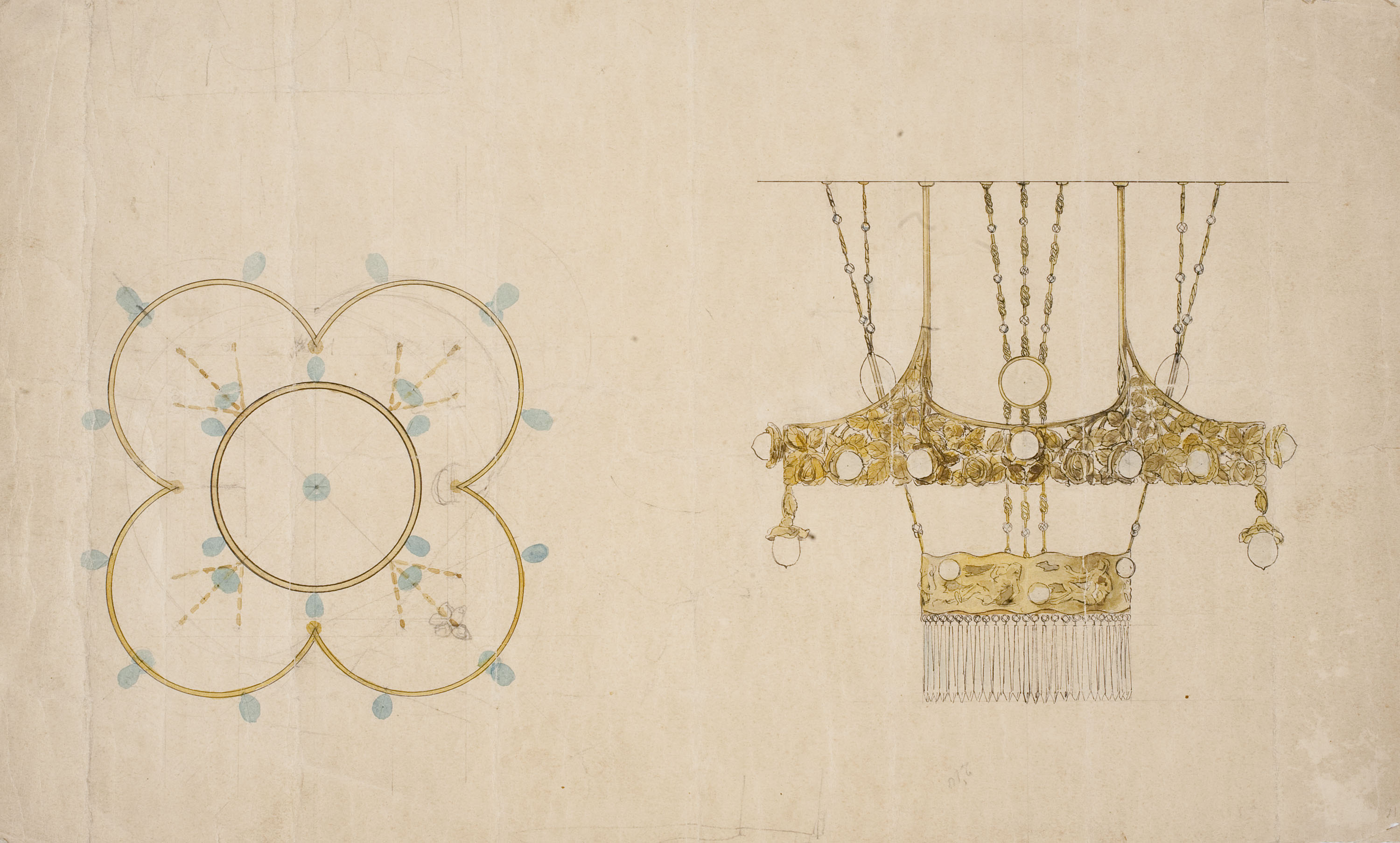 image for: Gaspar Homar - Llum (vista frontal i de secció) - Cap a 1910