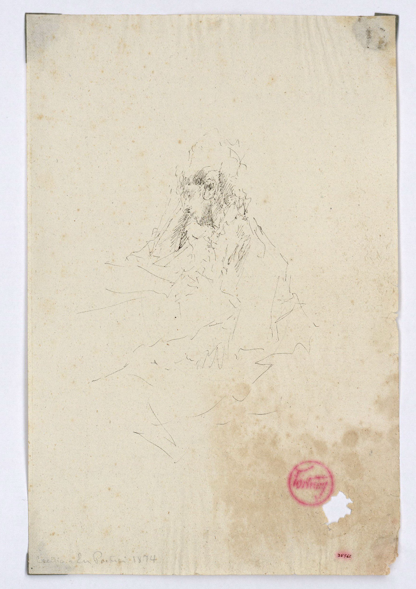 image for: Marià Fortuny - Esbós de Cecilia de Madrazo - Cap a 1874