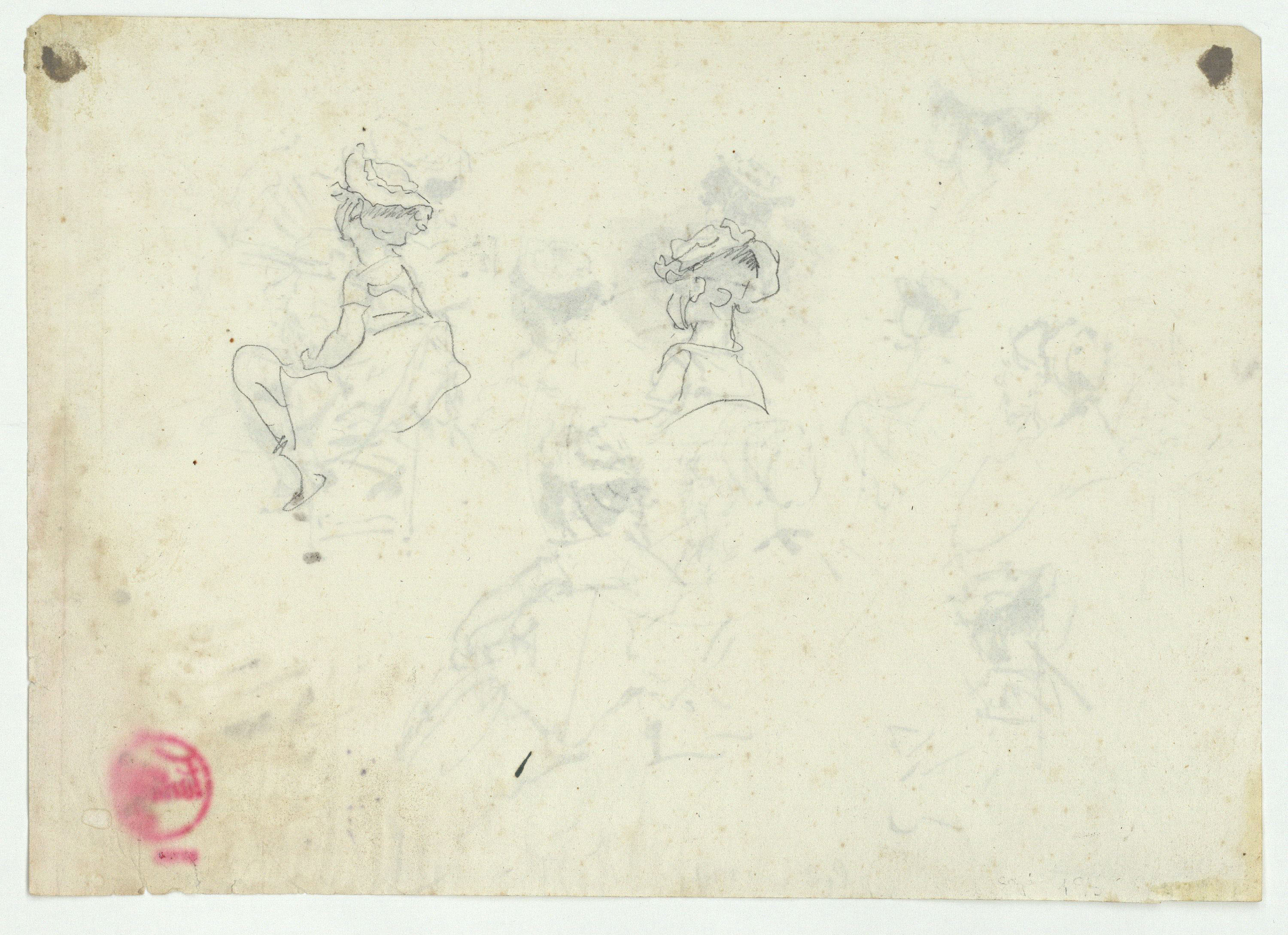 image for: Marià Fortuny - Estudi per al quadre «Platja de Portici» (anvers) / Estudi per al quadre «Platja de Portici» (revers) - Cap a 1874 [1]