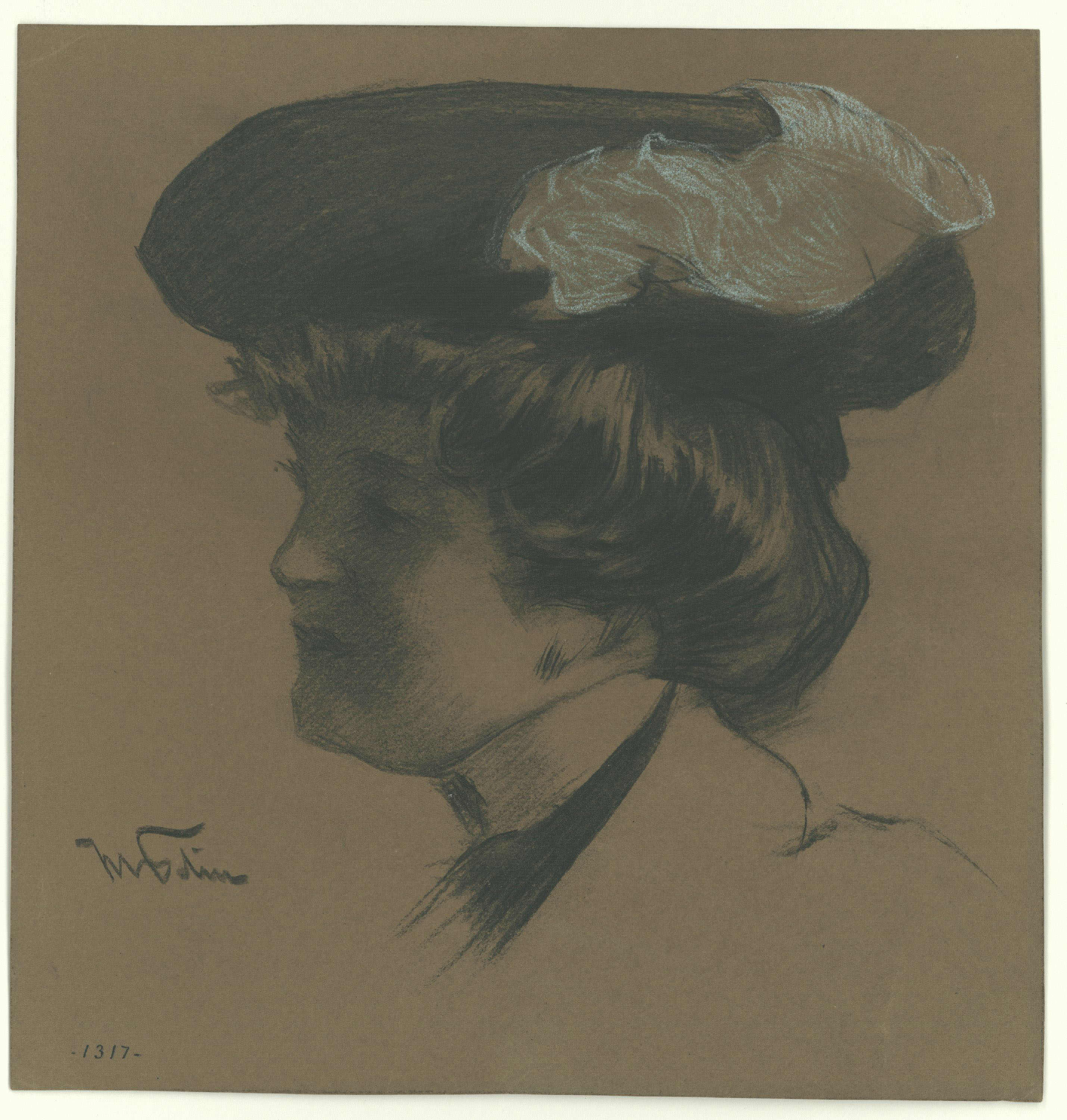 image for: Manuel Feliu de Lemus - Estudi de cap femení - Cap a 1902-1903