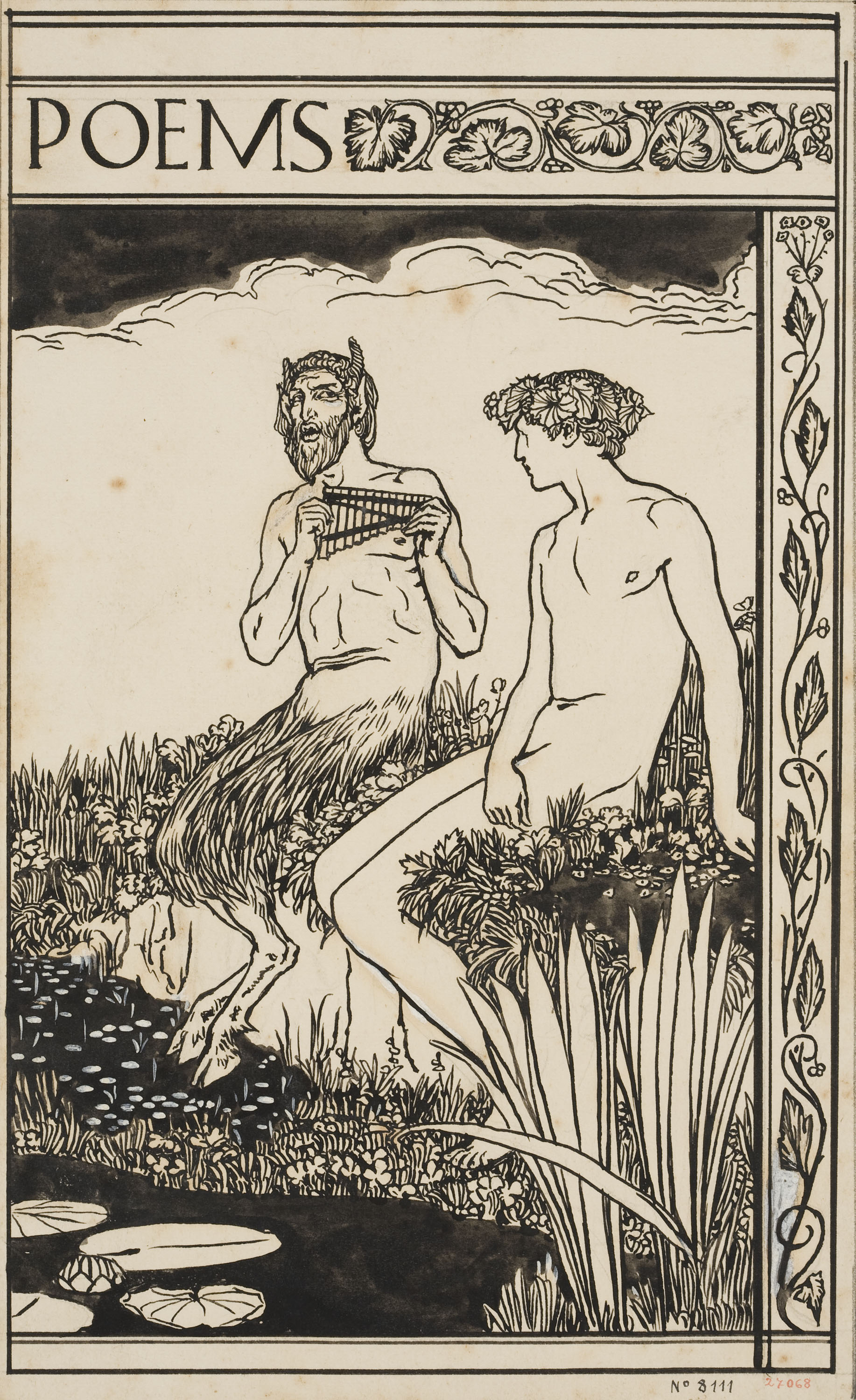 image for: Robert Anning Bell - «Poems». Faune i jove vora d&#039;un riu - Anterior a 1907