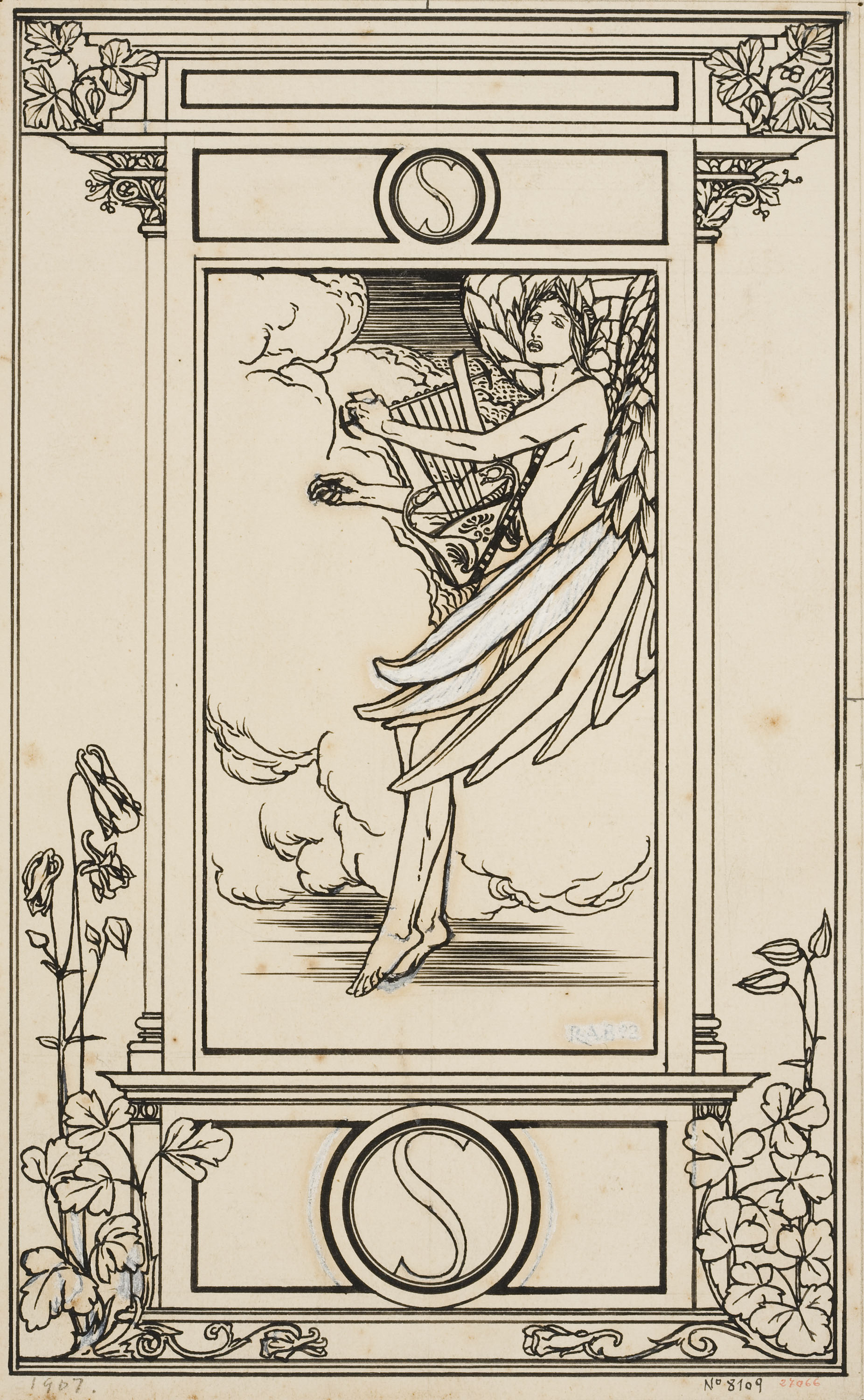 image for: Robert Anning Bell - Il·lustració per a un llibre de poemes de Percy Bysshe Shelley - Cap a 1902