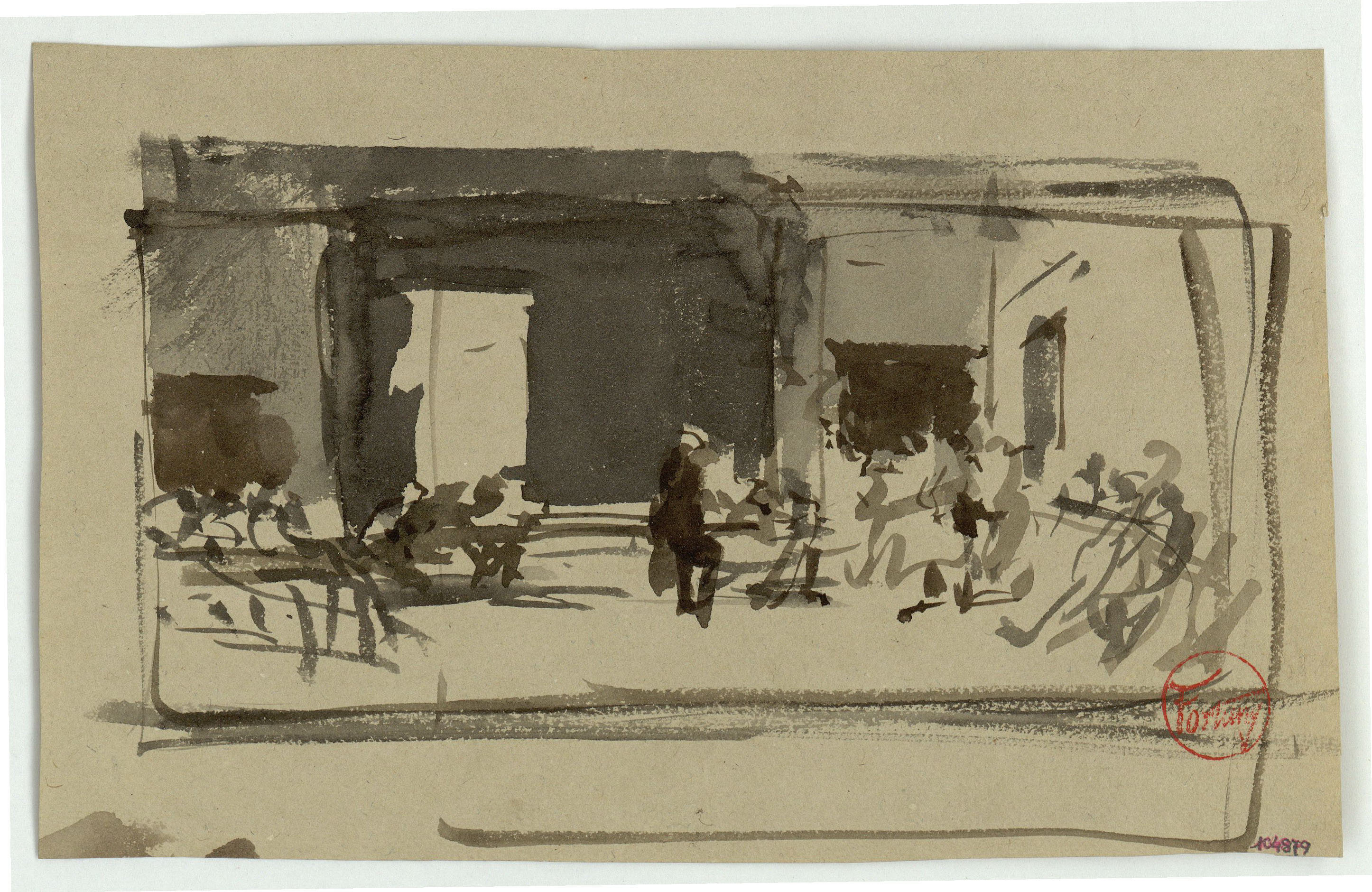 image for: Marià Fortuny - Estudi per al quadre «La vicaria» - Cap a 1868-1870