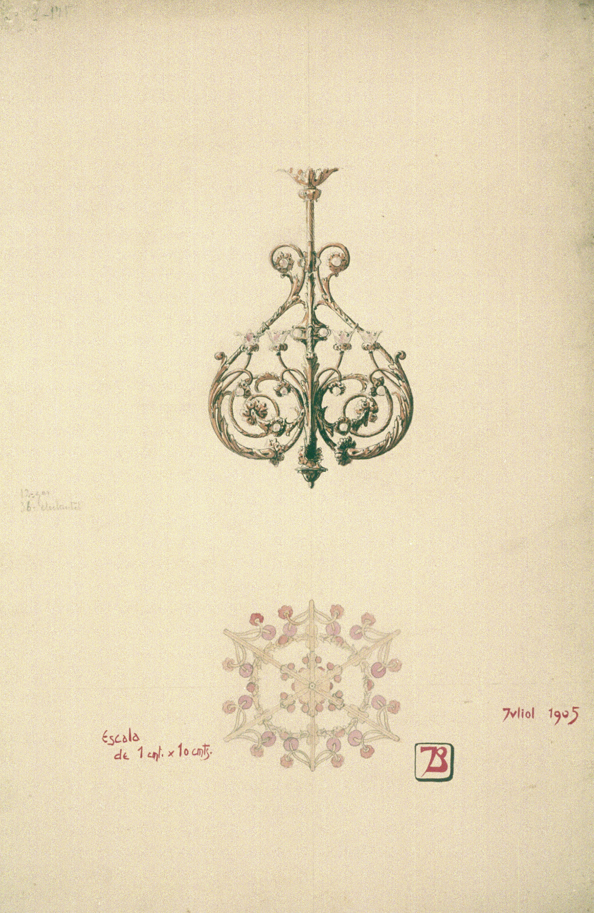 image for: Joan Busquets - Llum, vista frontal i de secció - 1905
