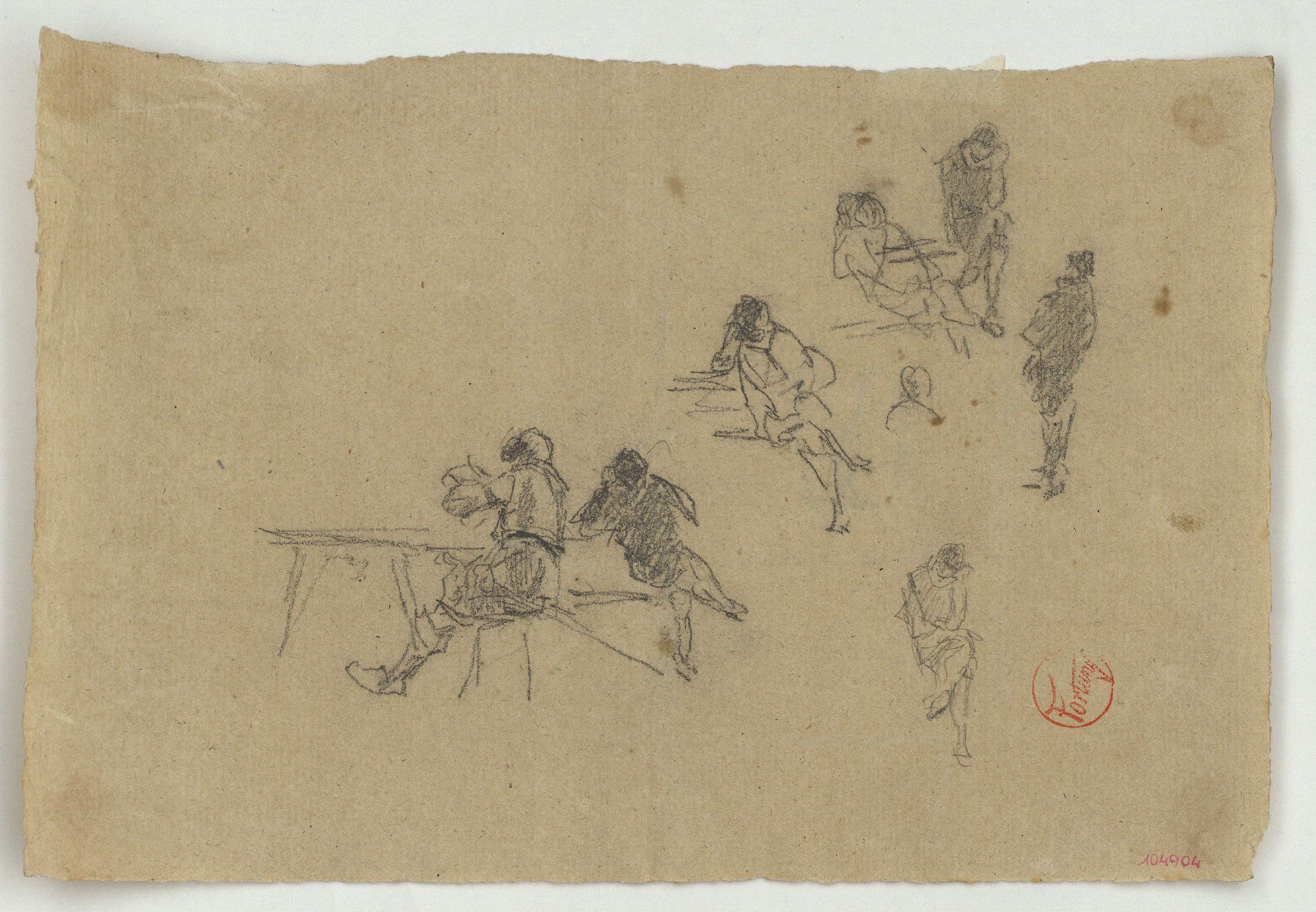 image for: Marià Fortuny - Estudi per al quadre «Dinar en un vell convent a l&#039;Alhambra» - Cap a 1871