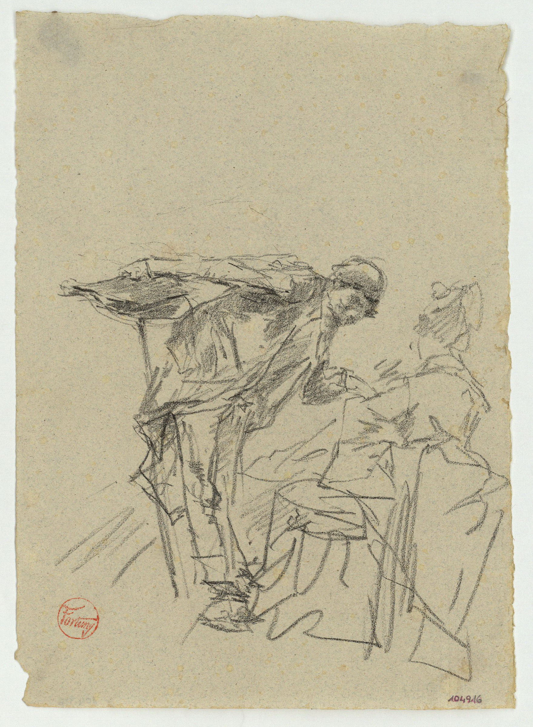 image for: Marià Fortuny - Estudi per al quadre «El jardí dels poetes» - Cap a 1871